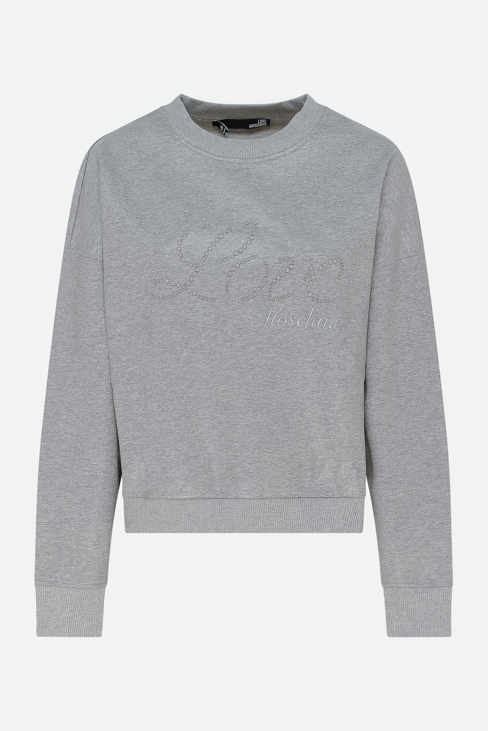 Love moschino grey sweatshirt on sale