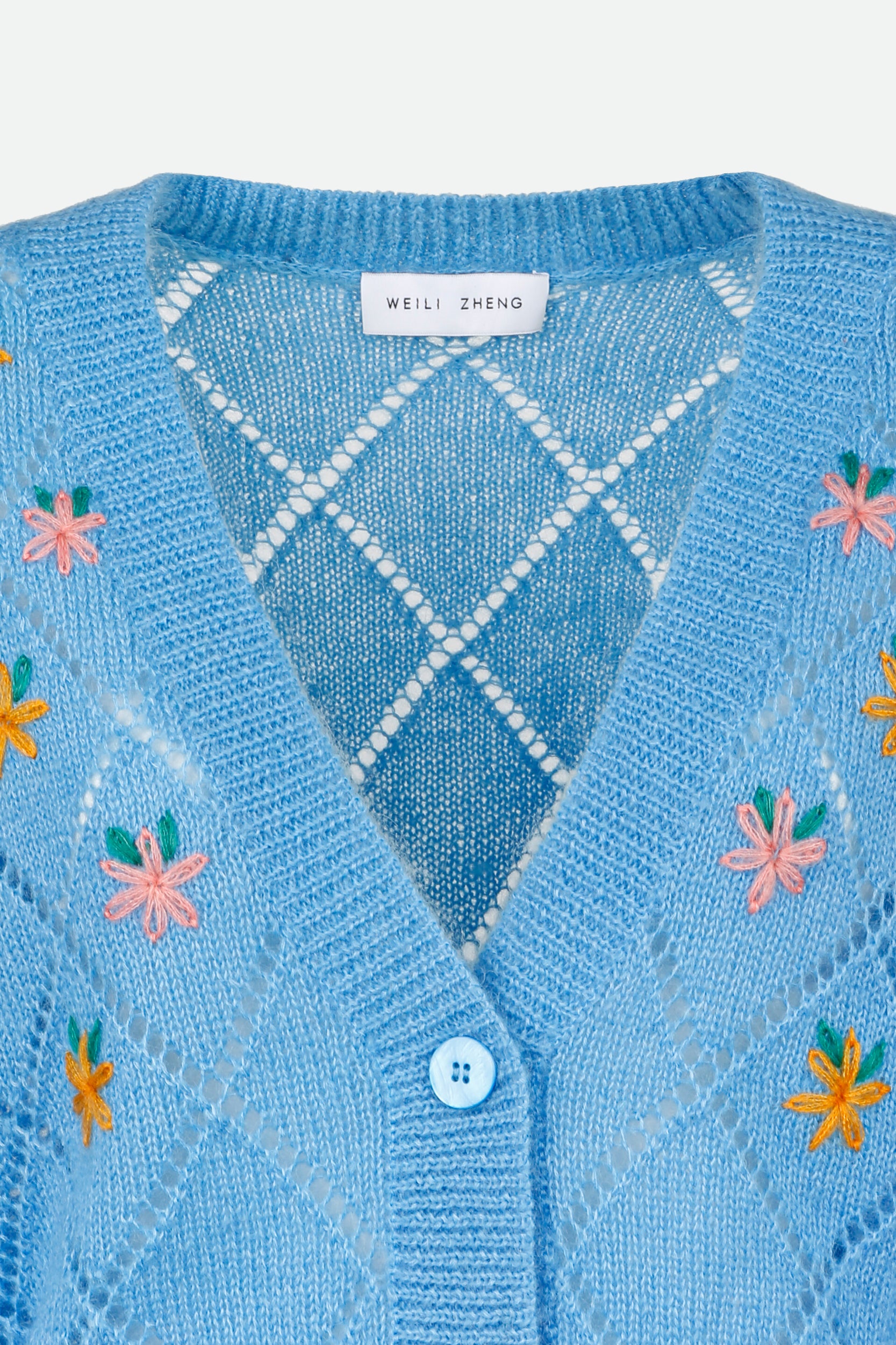 Weili Zheng Light Blue Cardigan