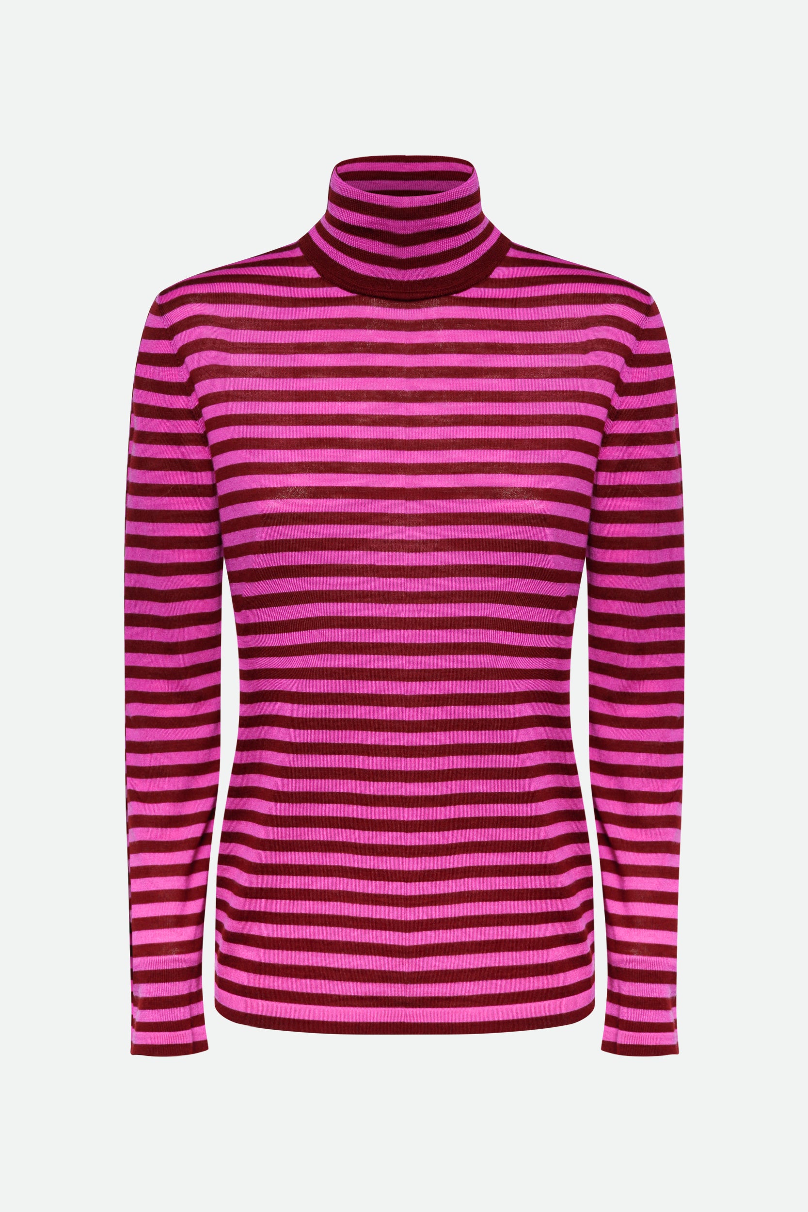 Kangra Multi-Color Striped Turtleneck