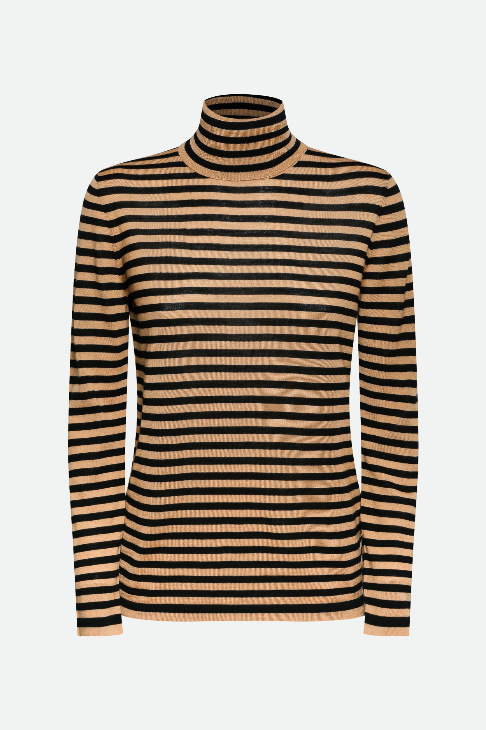 Kangra Multi-Color Striped Turtleneck