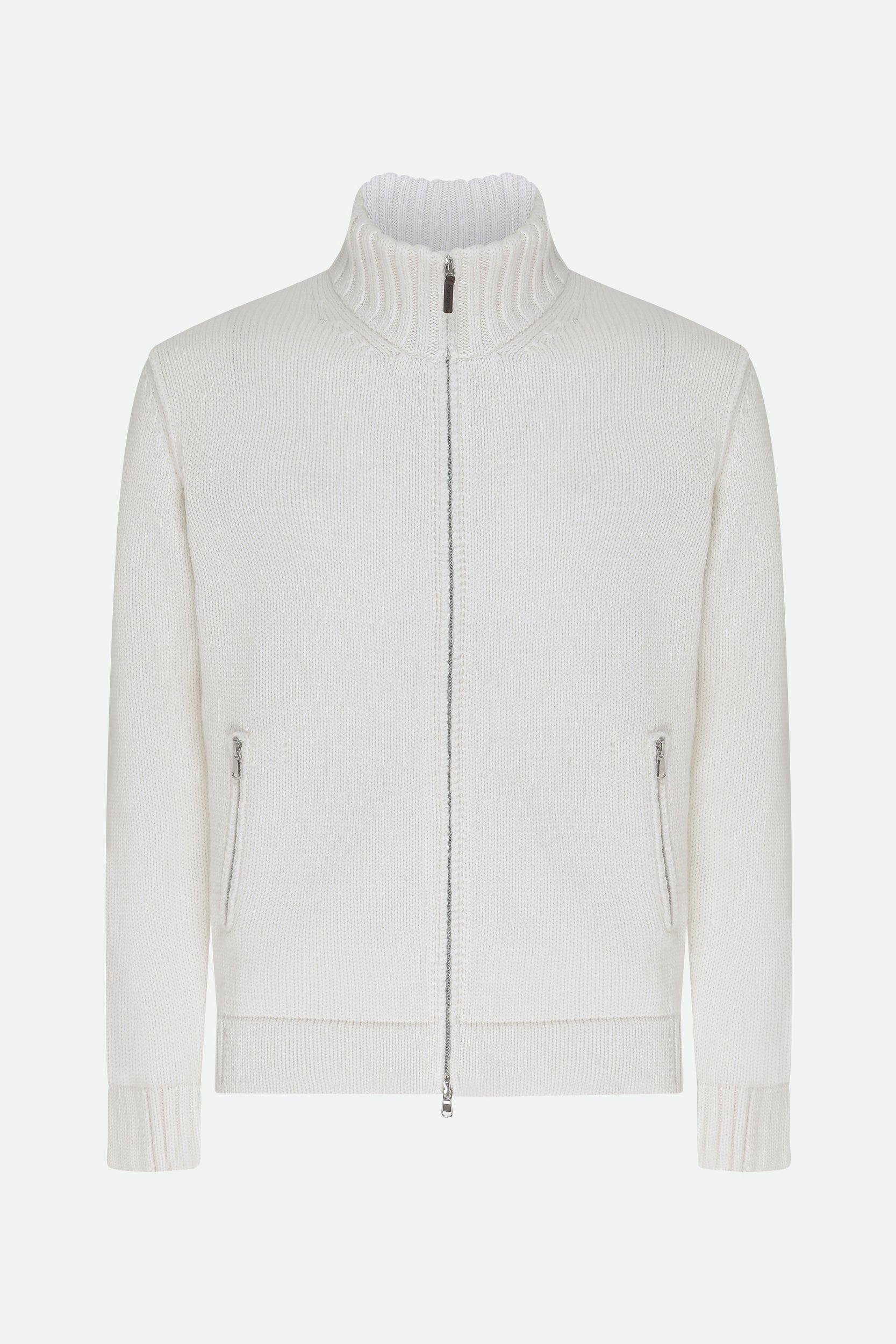 Kangra Cardigan in White Wool