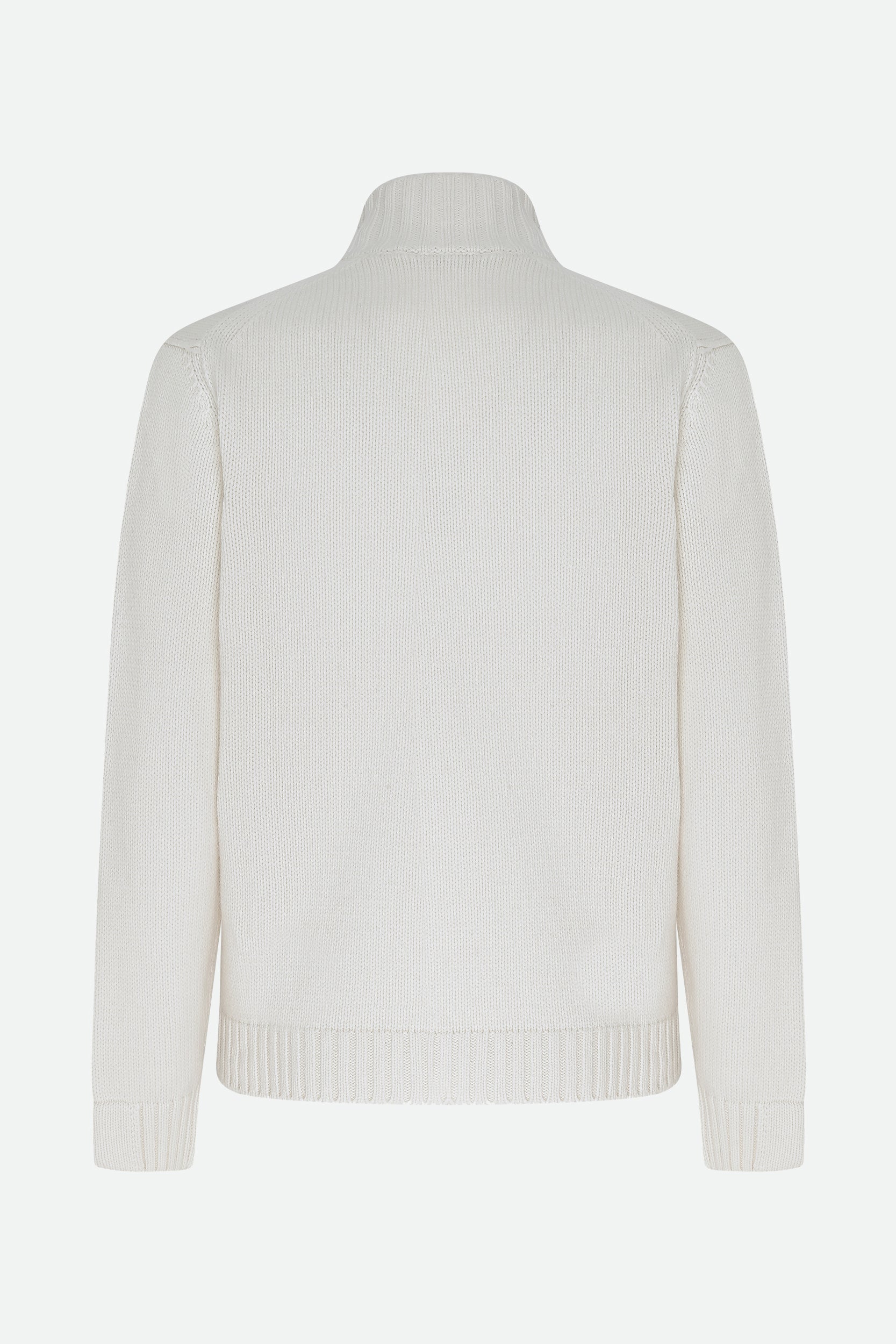 Kangra Cardigan in White Wool