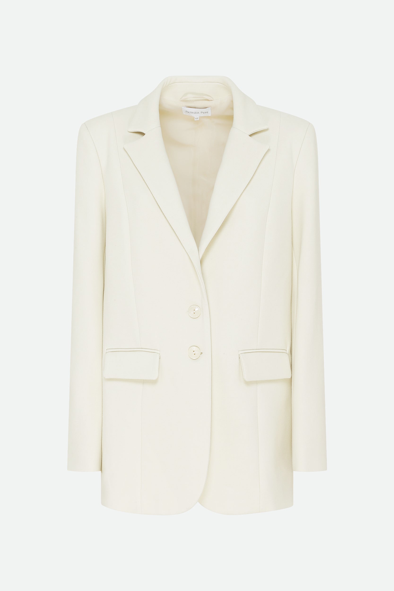 Patrizia Pepe Single Breasted Cream Blazer