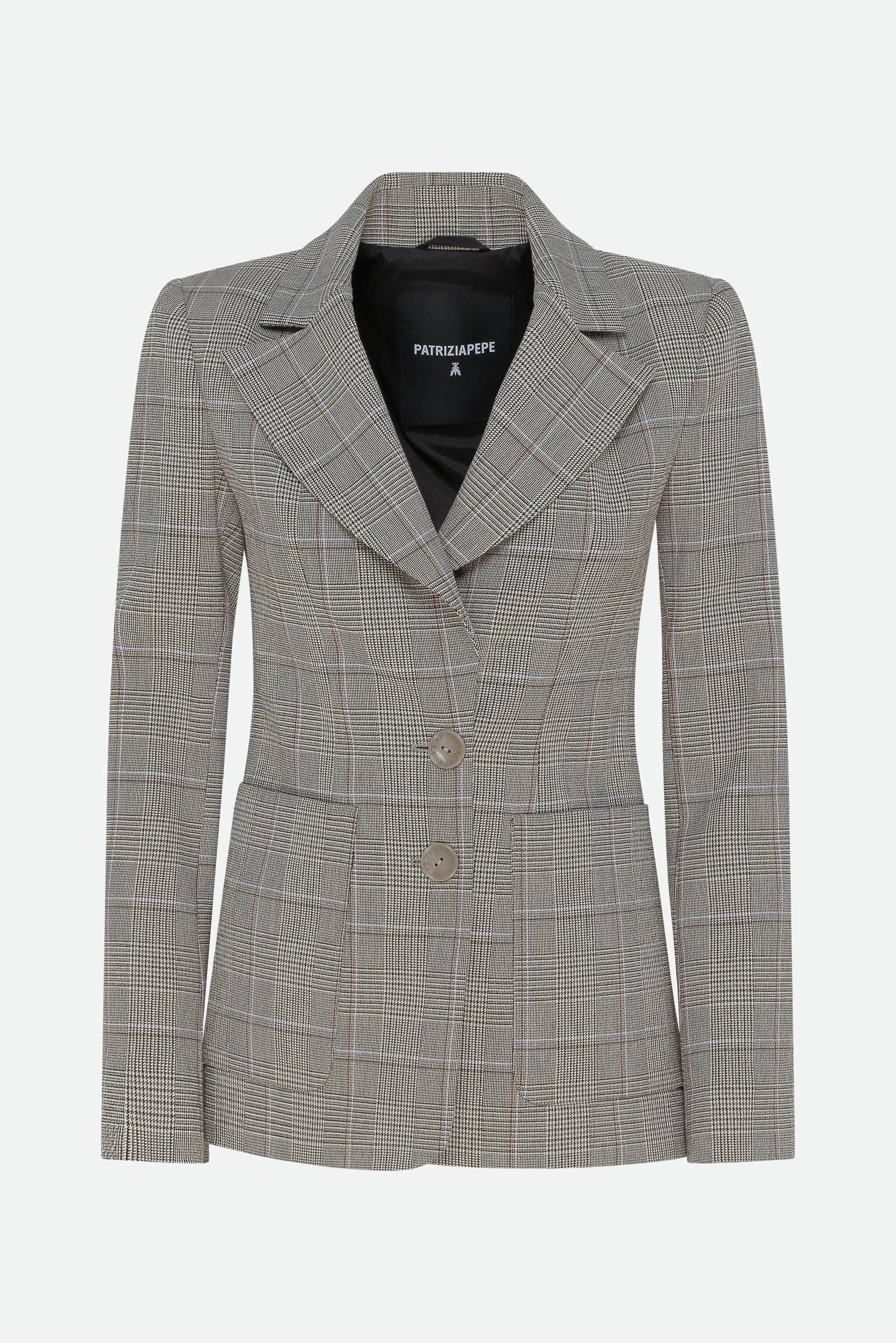 Patrizia Pepe Multicoloured Check Blazer