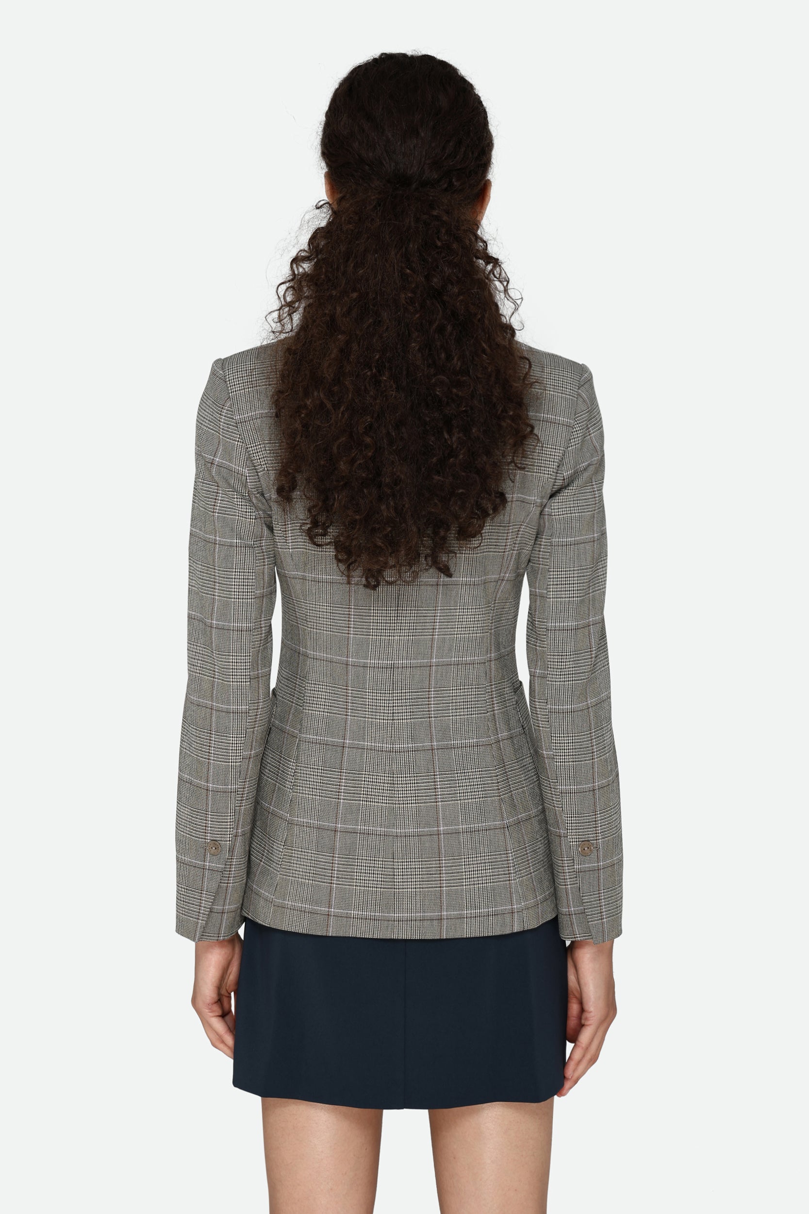 Patrizia Pepe Multicoloured Check Blazer