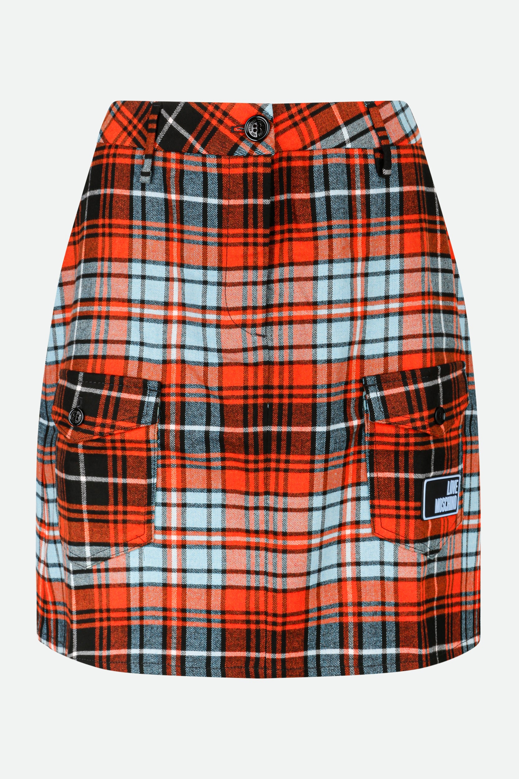 Love Moschino Multicolored Checked Skirt