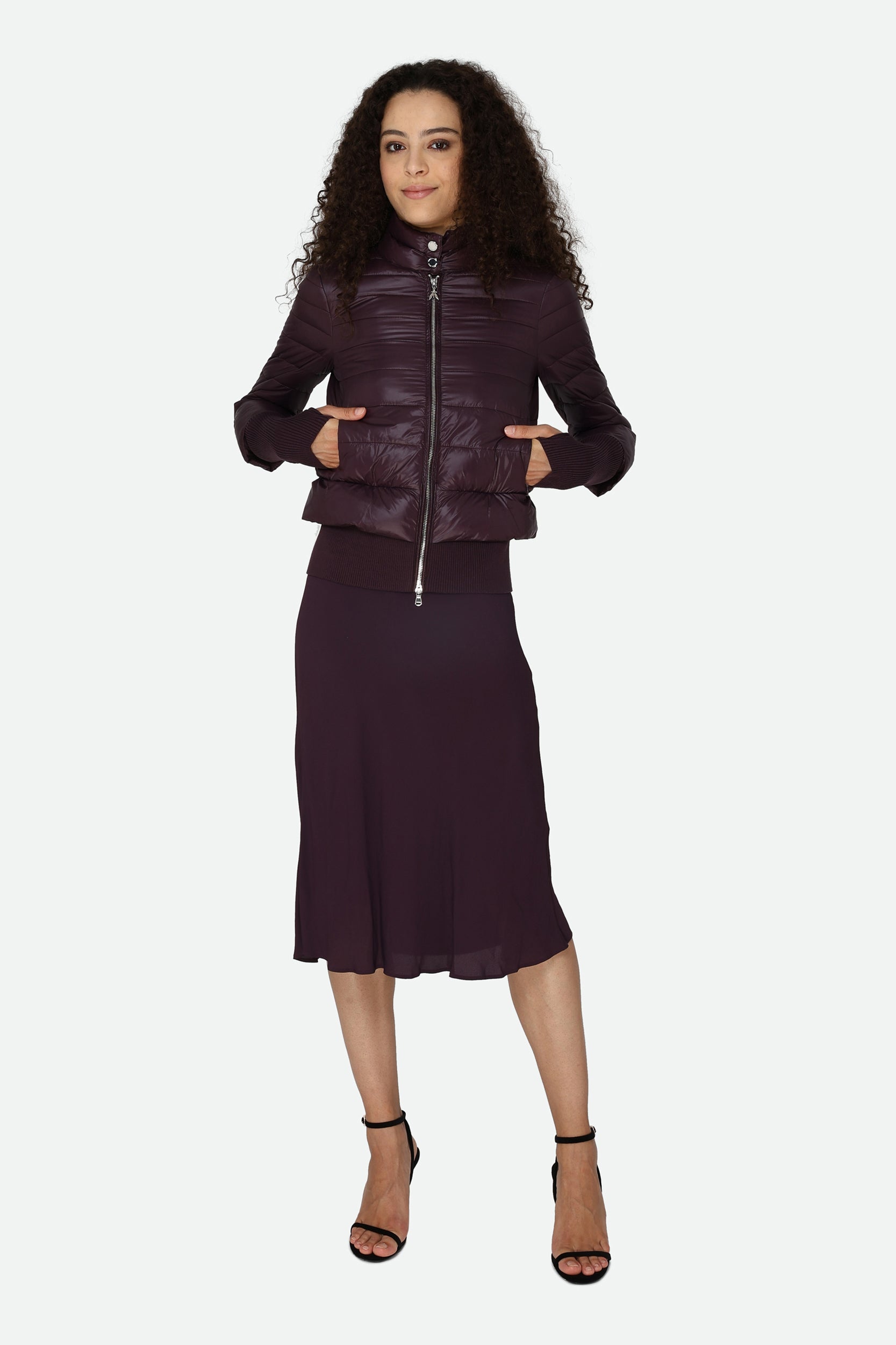 Patrizia Pepe Bordeaux Down Jacket