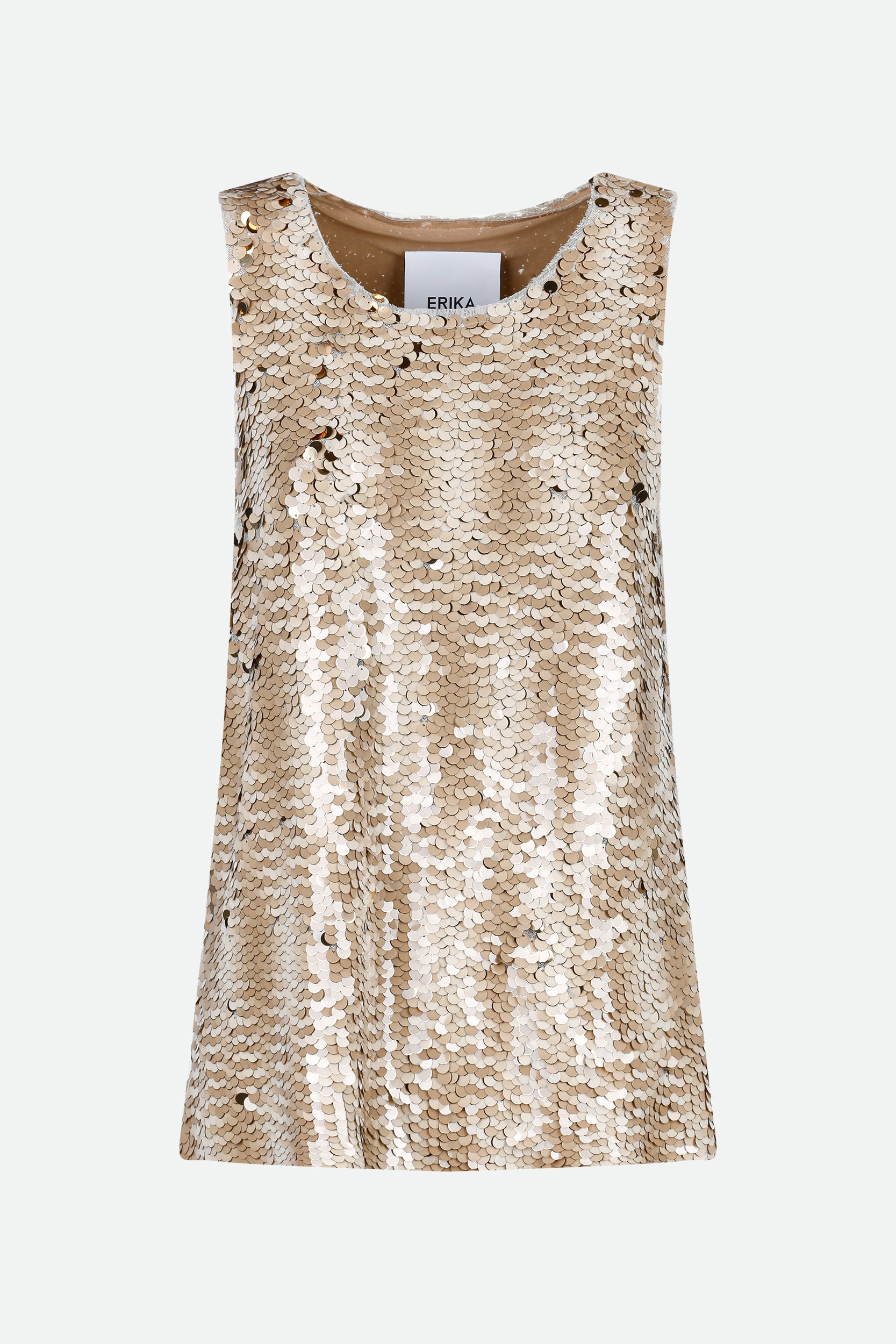 Erika Cavallini Gold Sequin Tank Top