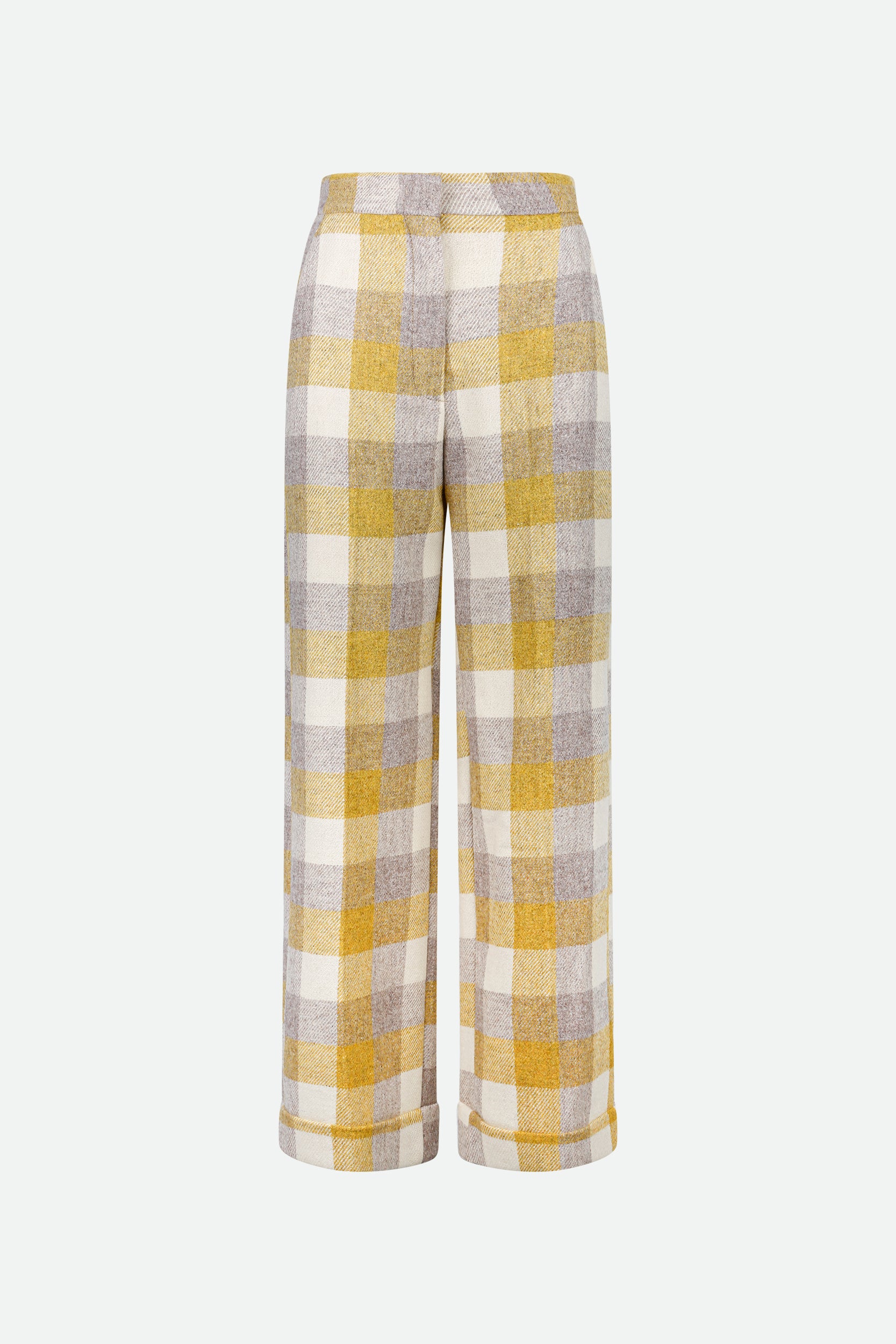 Erika Cavallini Pantalone Check Giallo