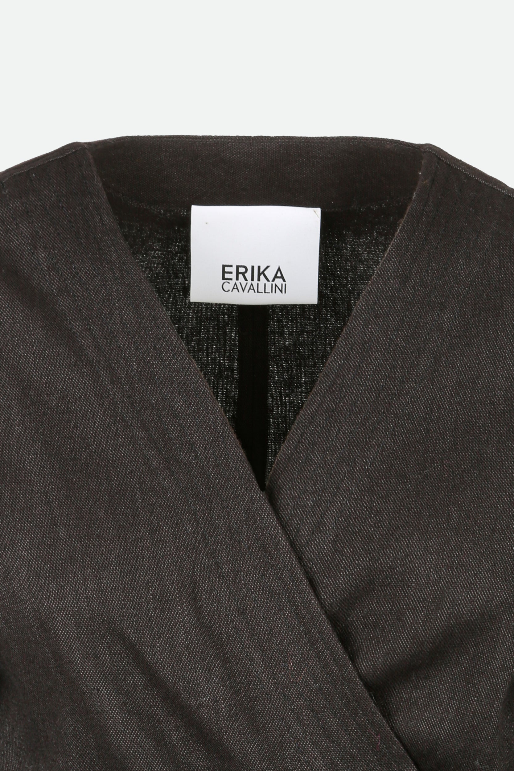 Erika Cavallini Giacca Kimono Marrone