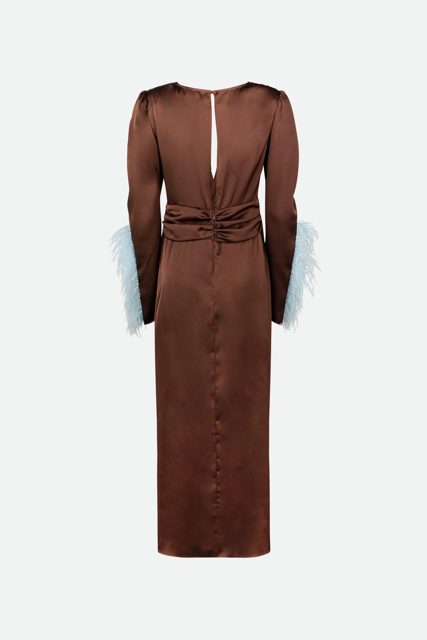 Weili Zheng Brown Dress