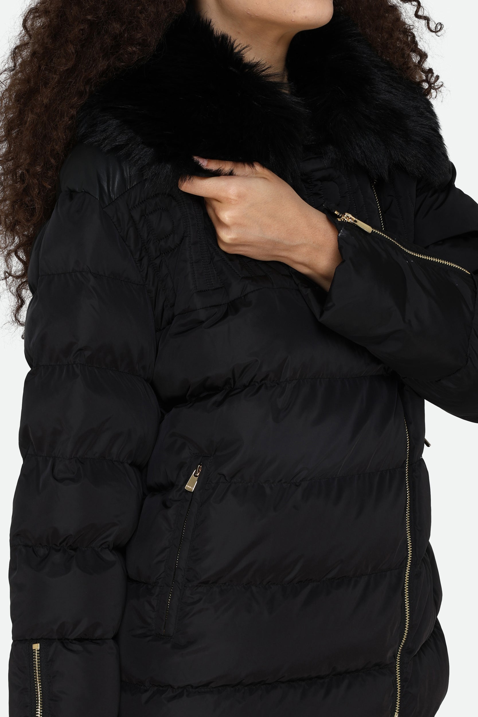 Pinko Black Down Jacket