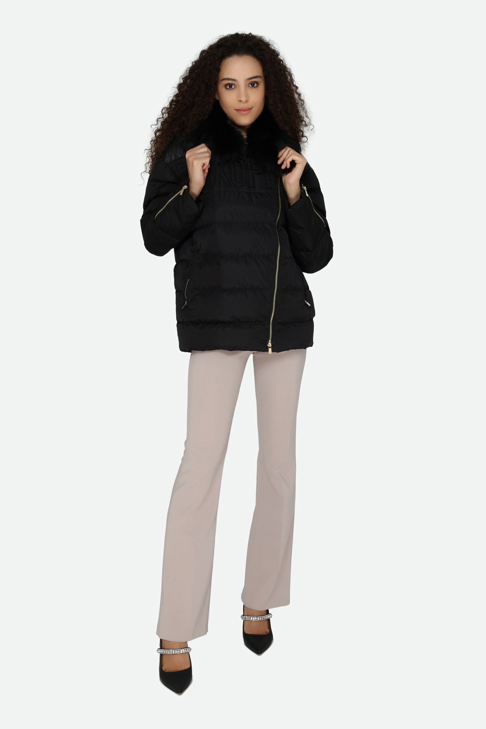 Pinko Black Down Jacket