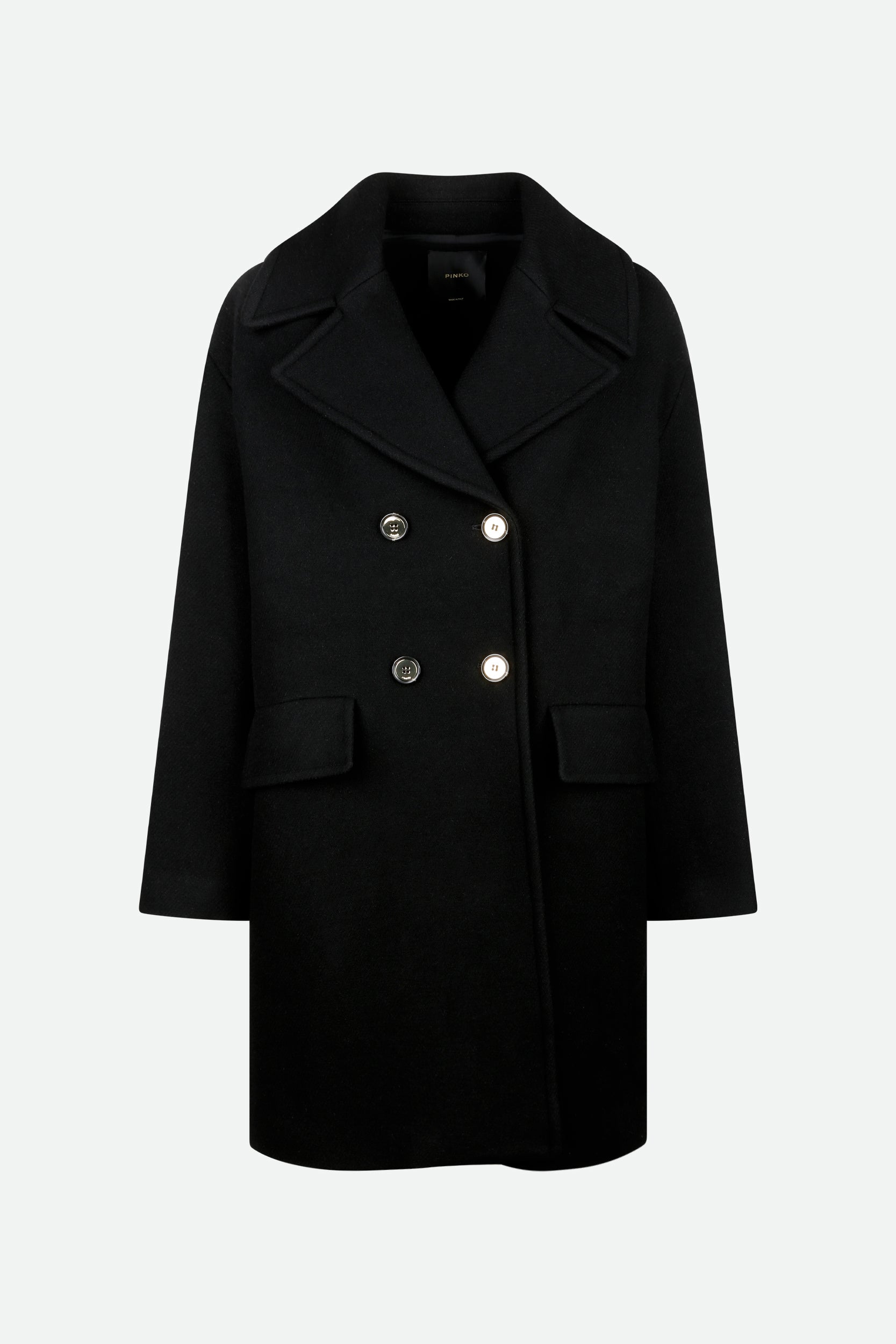 Pinko Double Breasted Coat Black