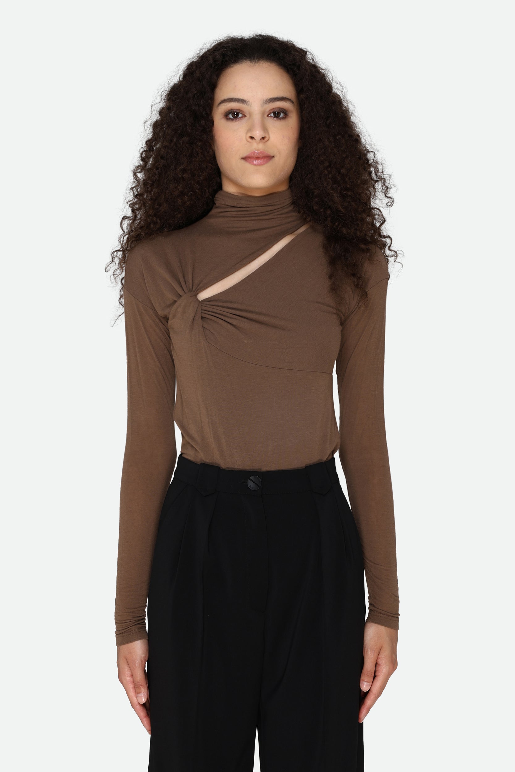 Pinko Brown Turtleneck Sweater