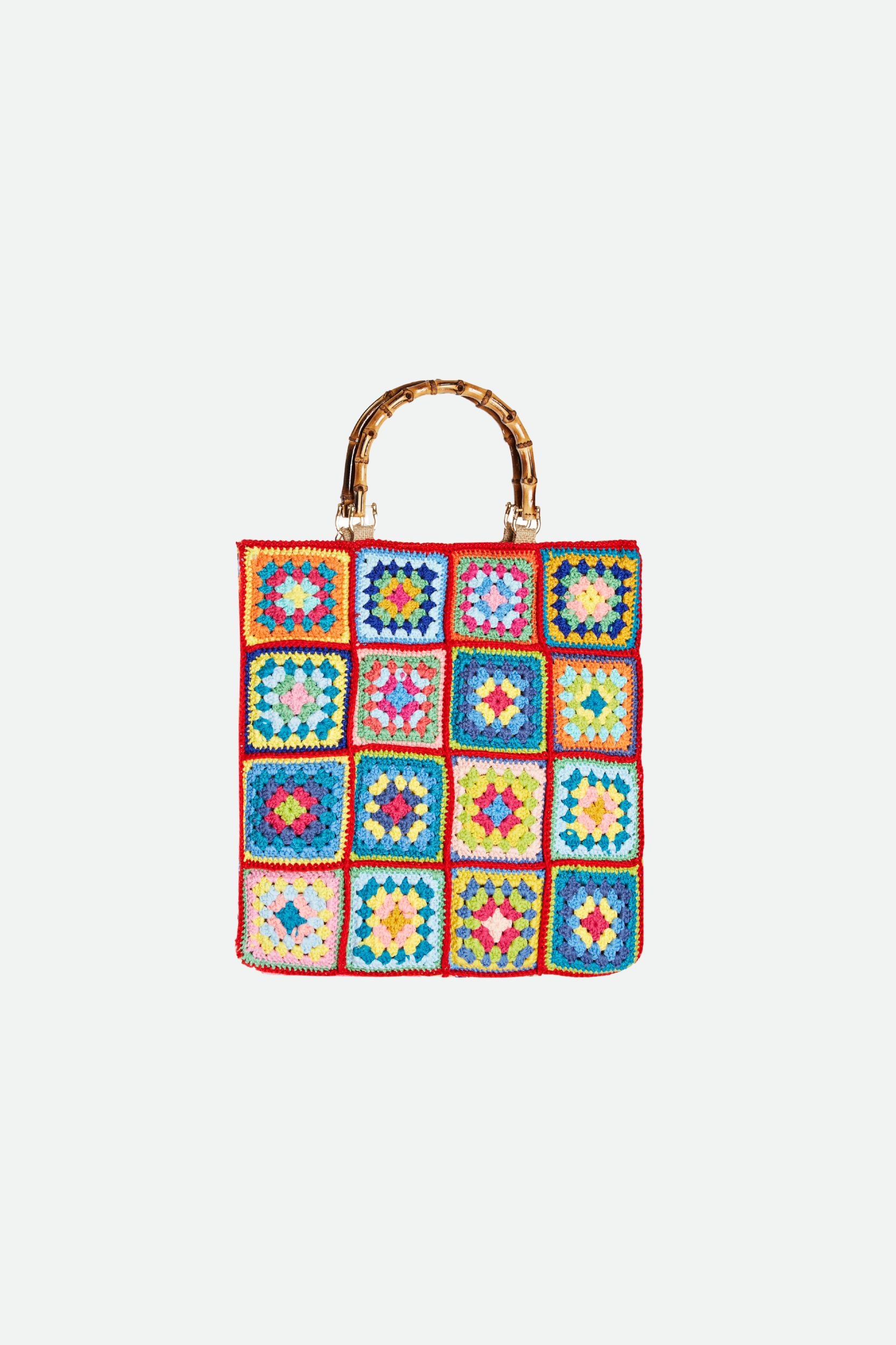 La Milanesa Borsa Crochet Rossa Media