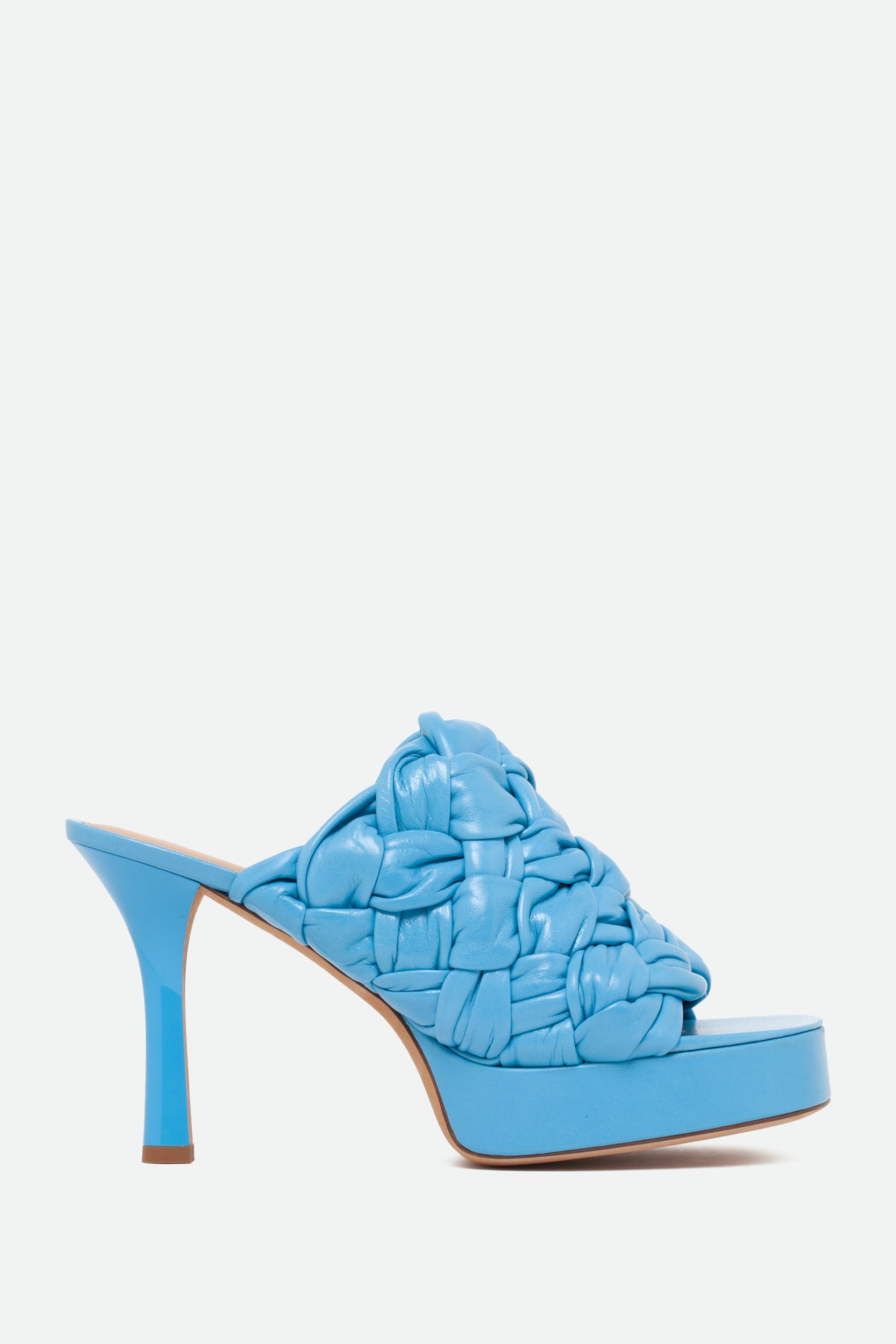 Bottega Veneta Sky Blue Heel Sabot