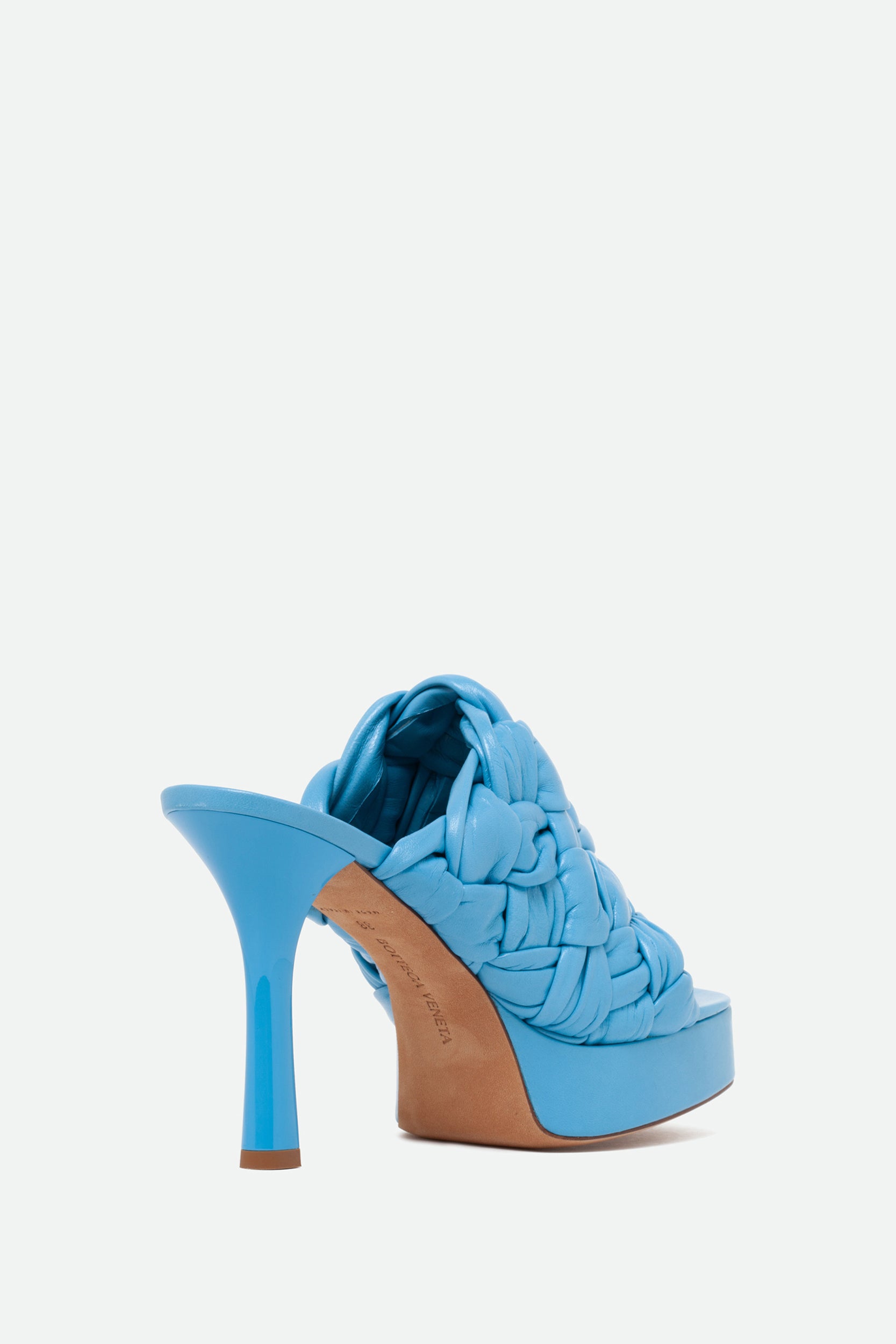 Bottega Veneta Sky Blue Heel Sabot