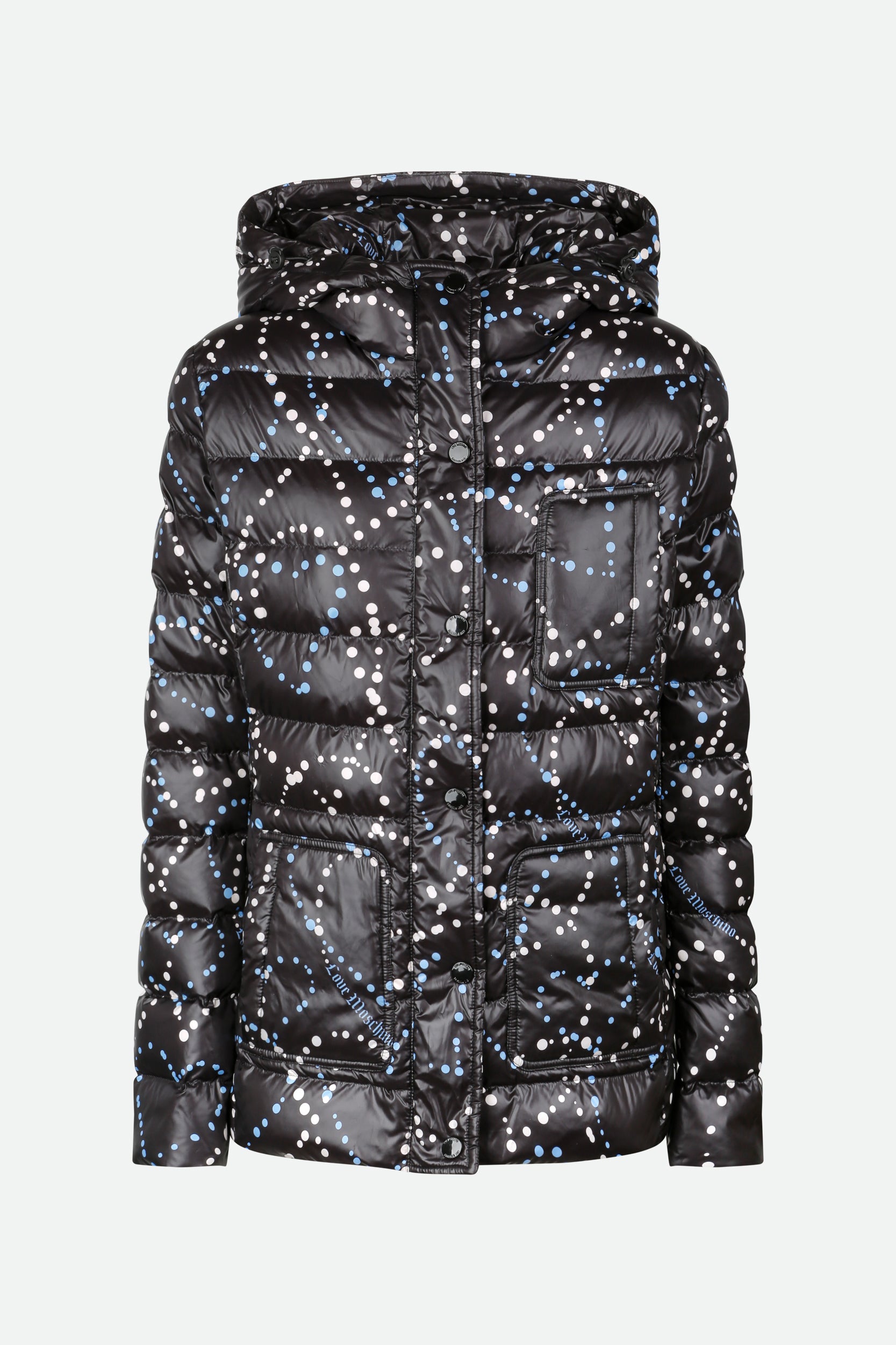 Love Moschino Black Patterned Down Jacket