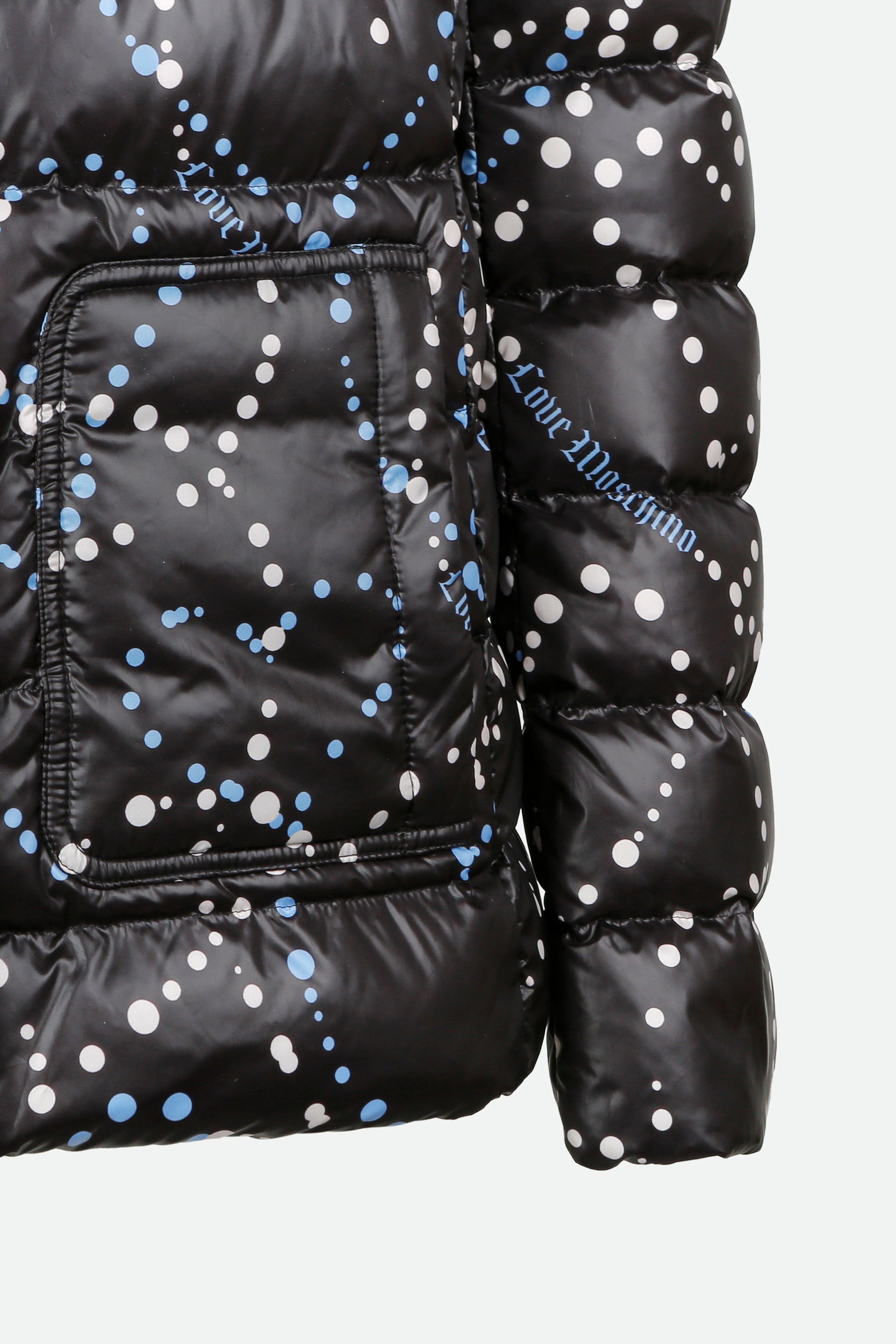 Love Moschino Black Patterned Down Jacket