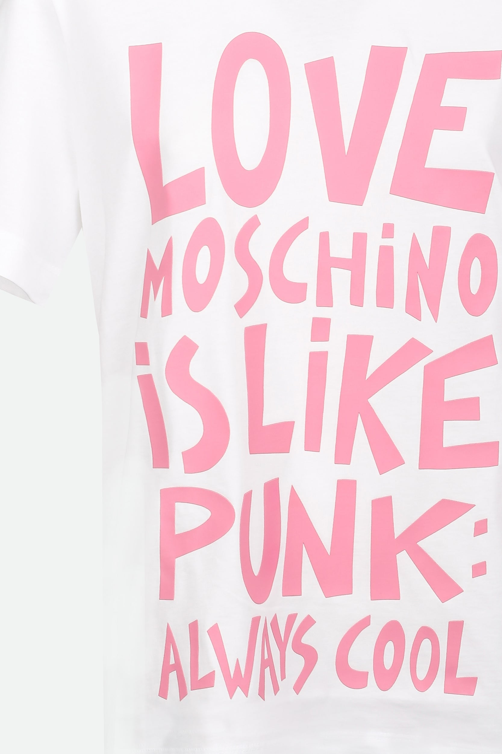 Love Moschino T-Shirt Bianca con Stampa