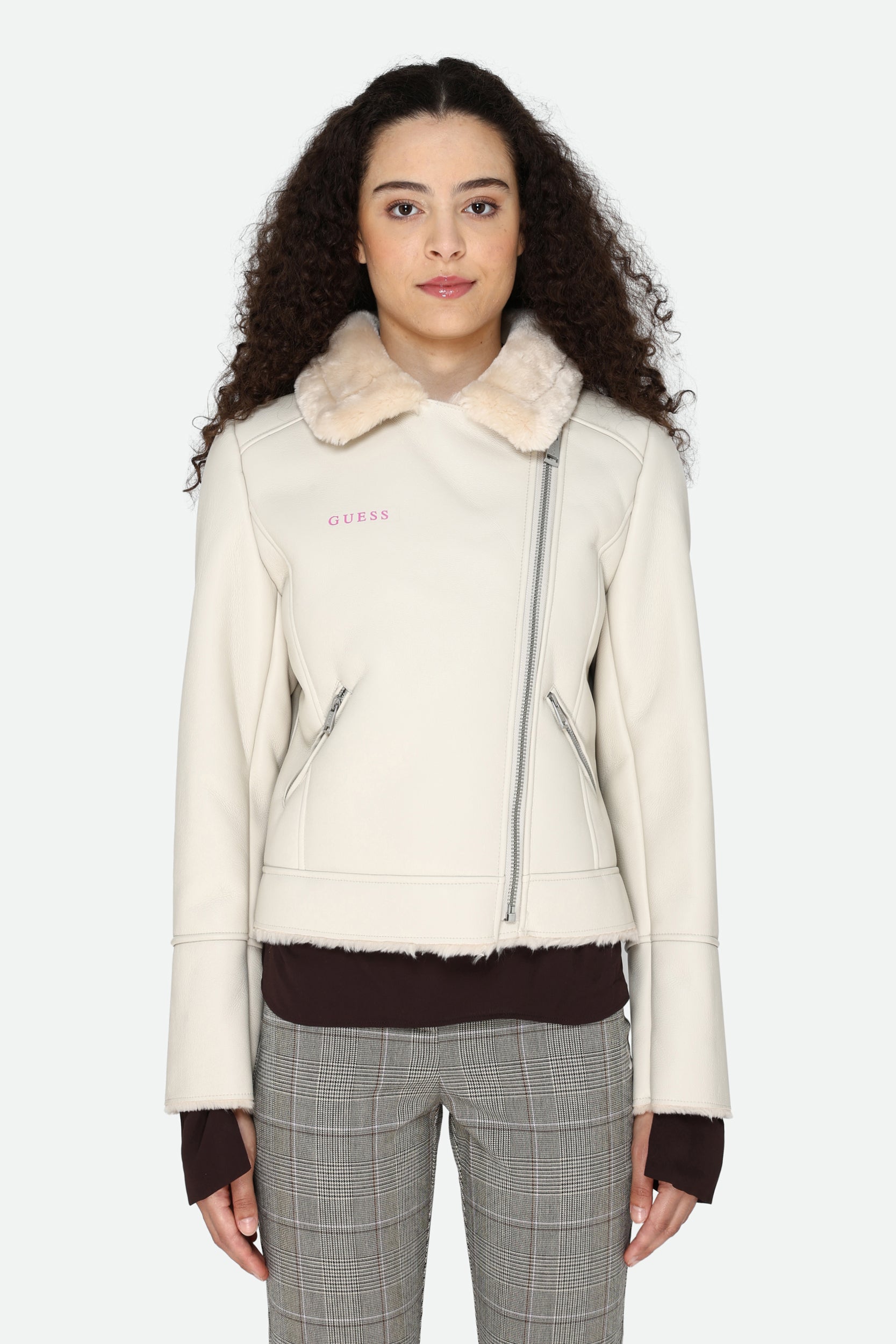 Guess shearling jacket on sale