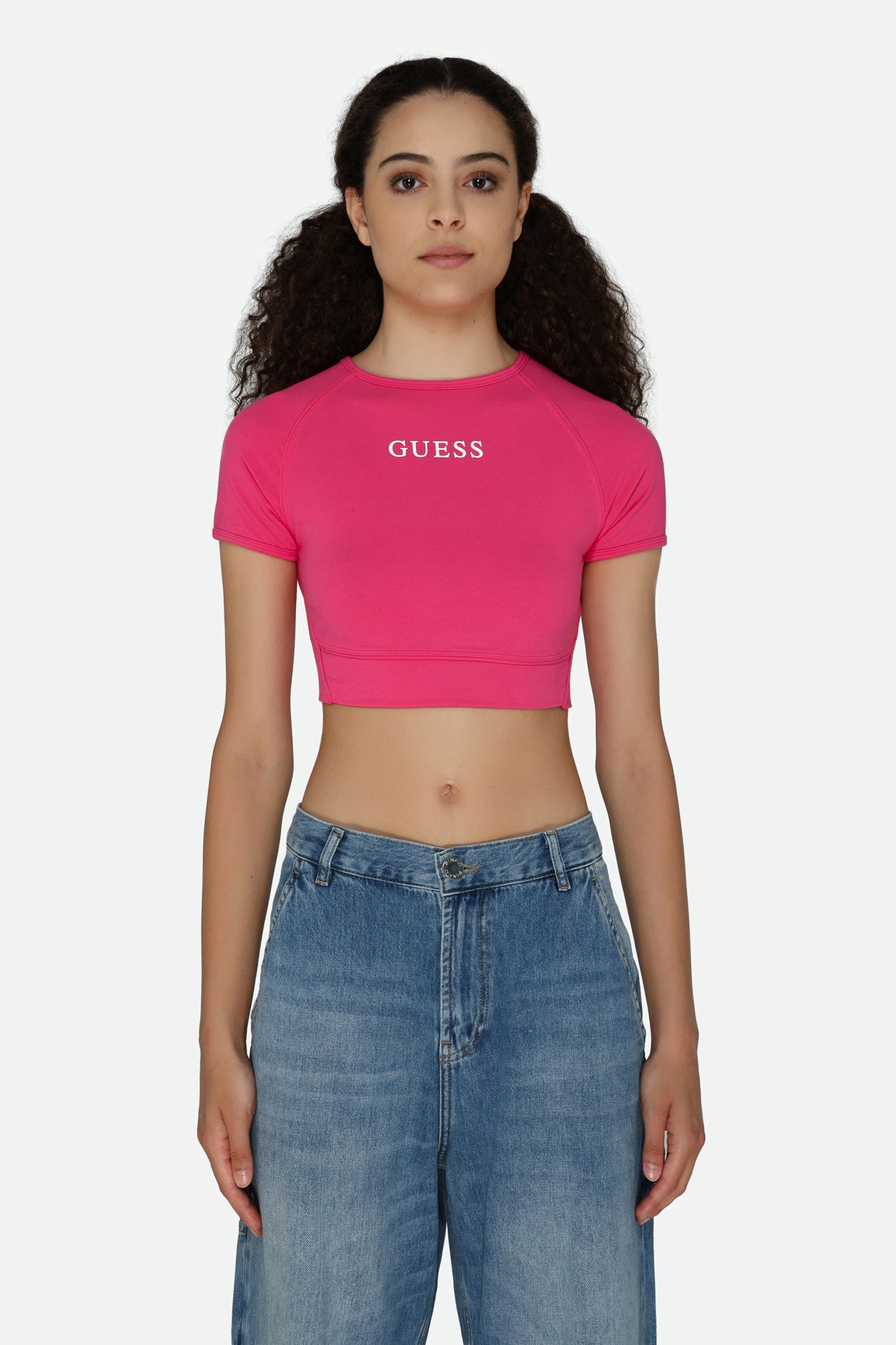 Guess T-Shirt Crop Fuchsia