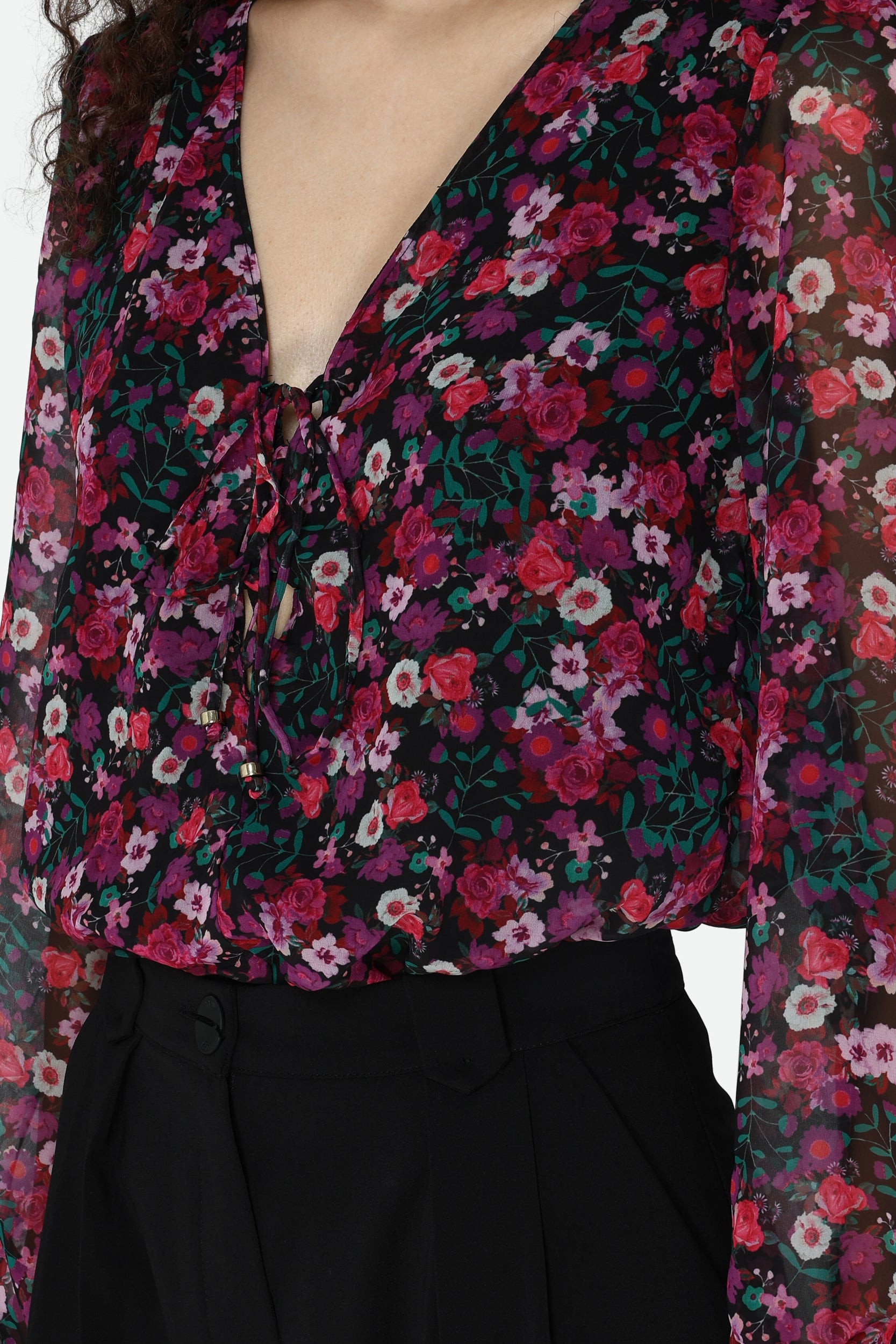 Guess Multicolor Floral Blouse