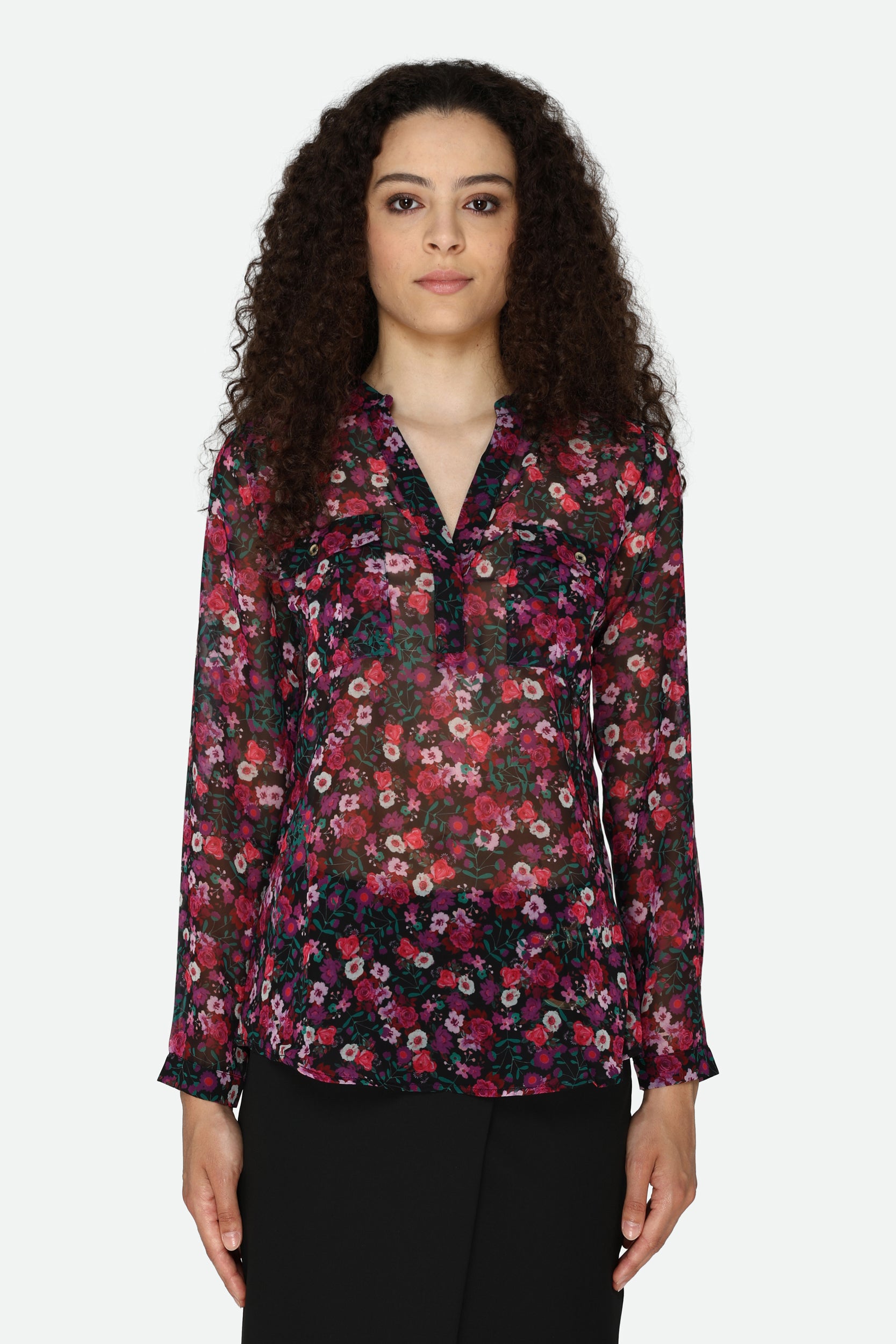 Guess Multicolor Floral Blouse