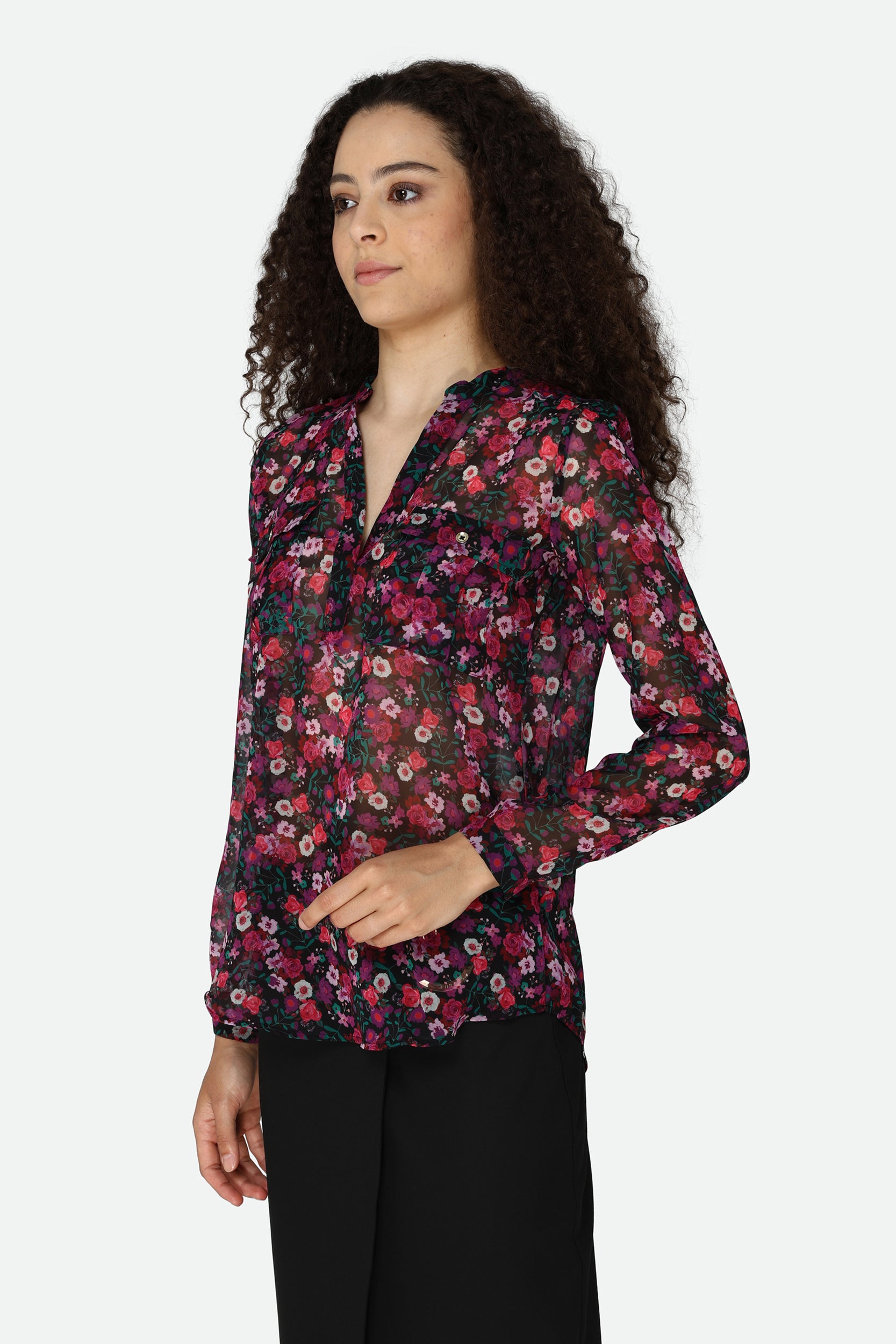 Guess Multicolor Floral Blouse