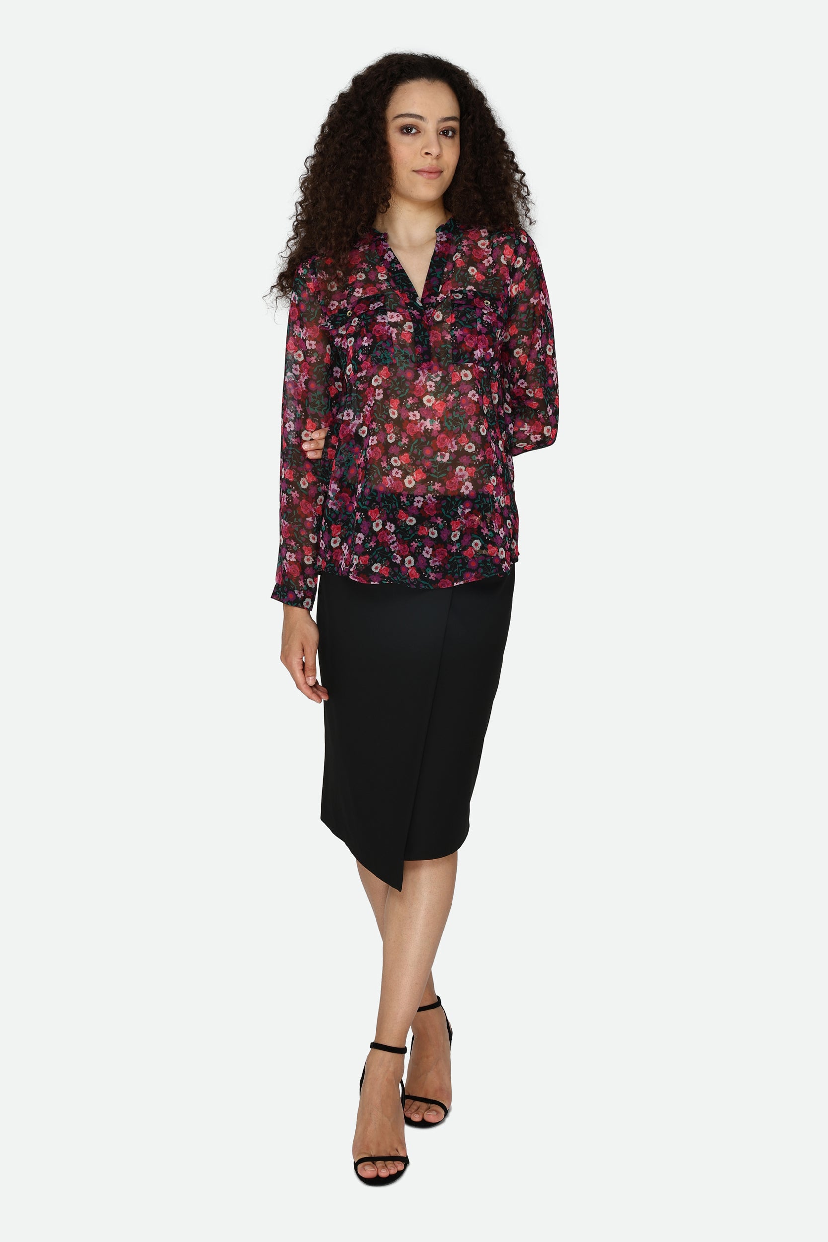 Guess Multicolor Floral Blouse