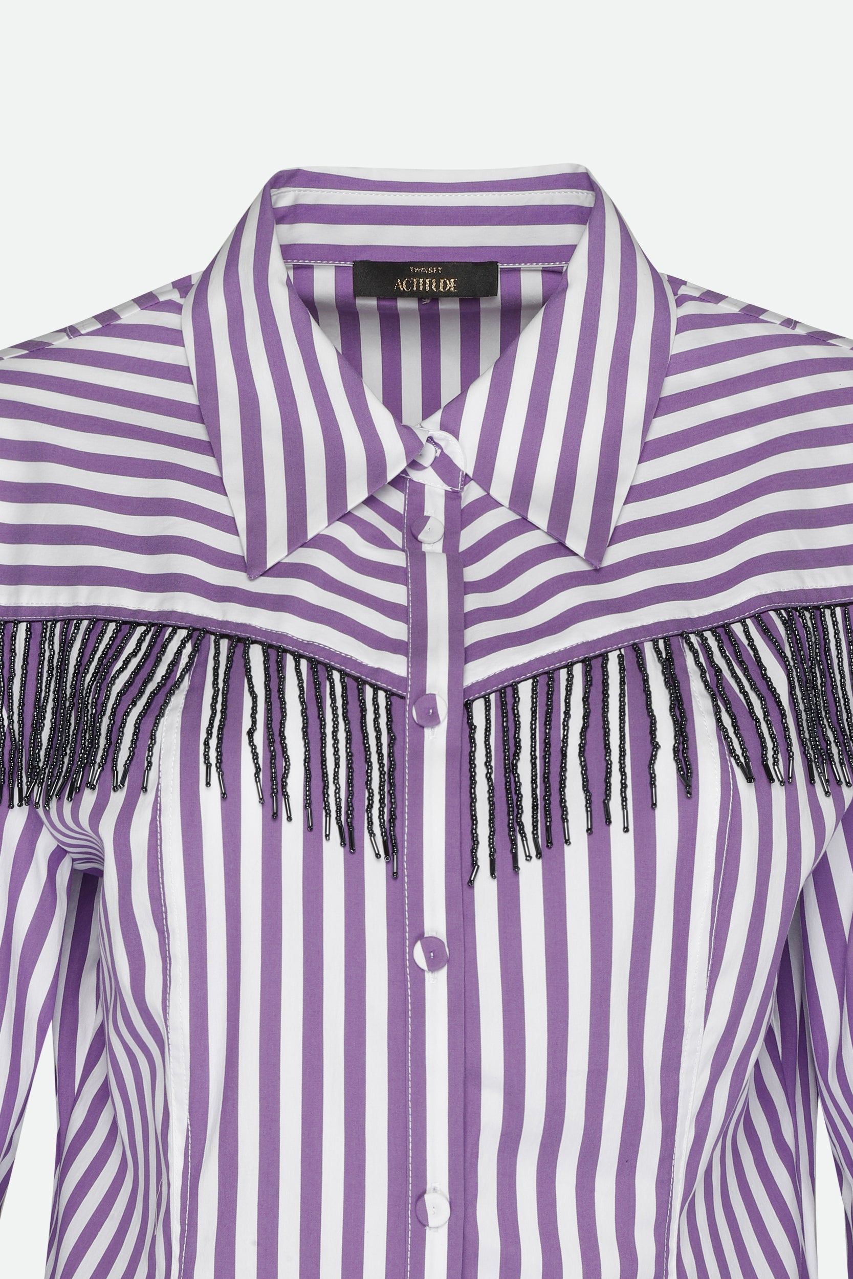 Twinset Camicia a Righe Viola