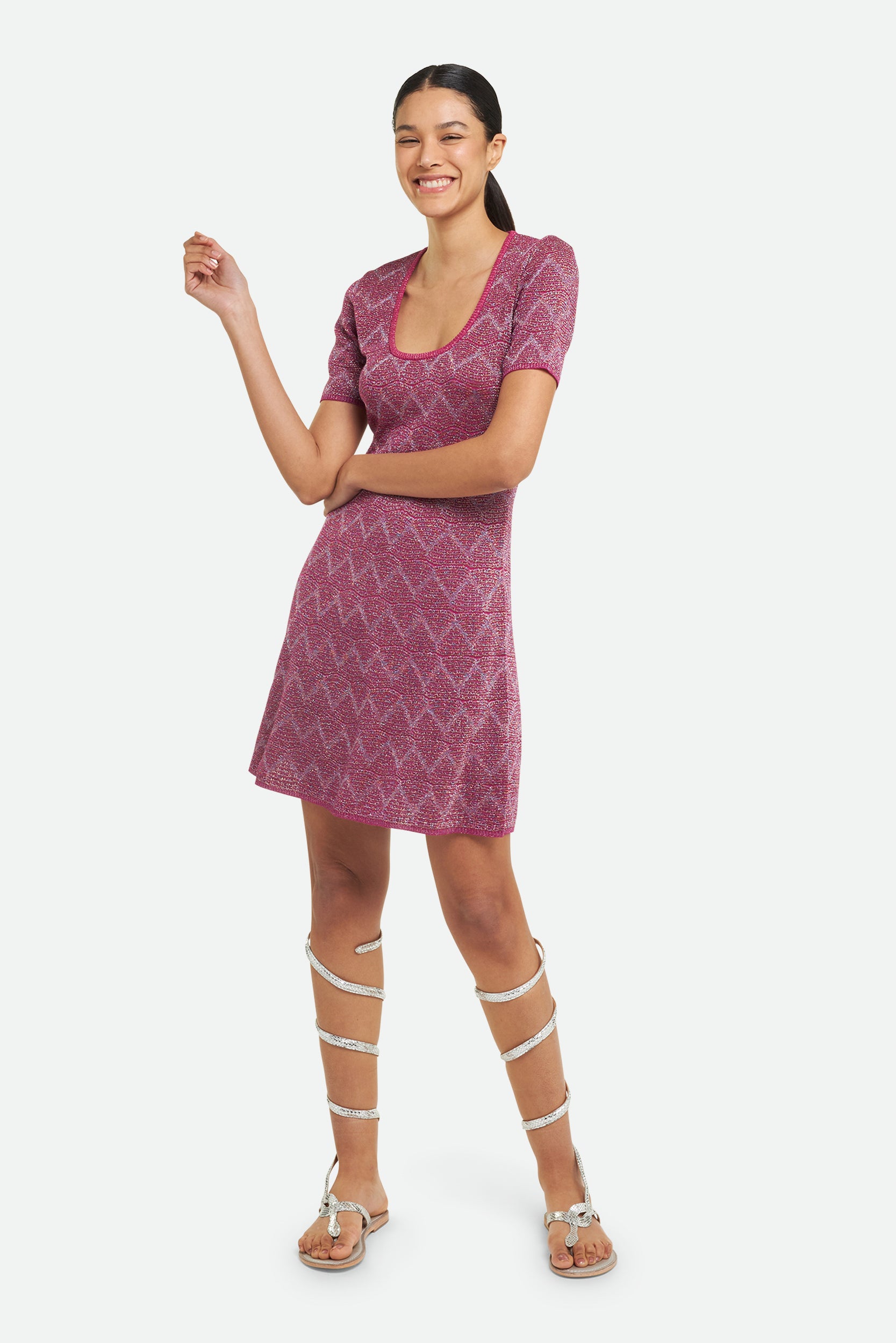 Missoni purple dress hotsell