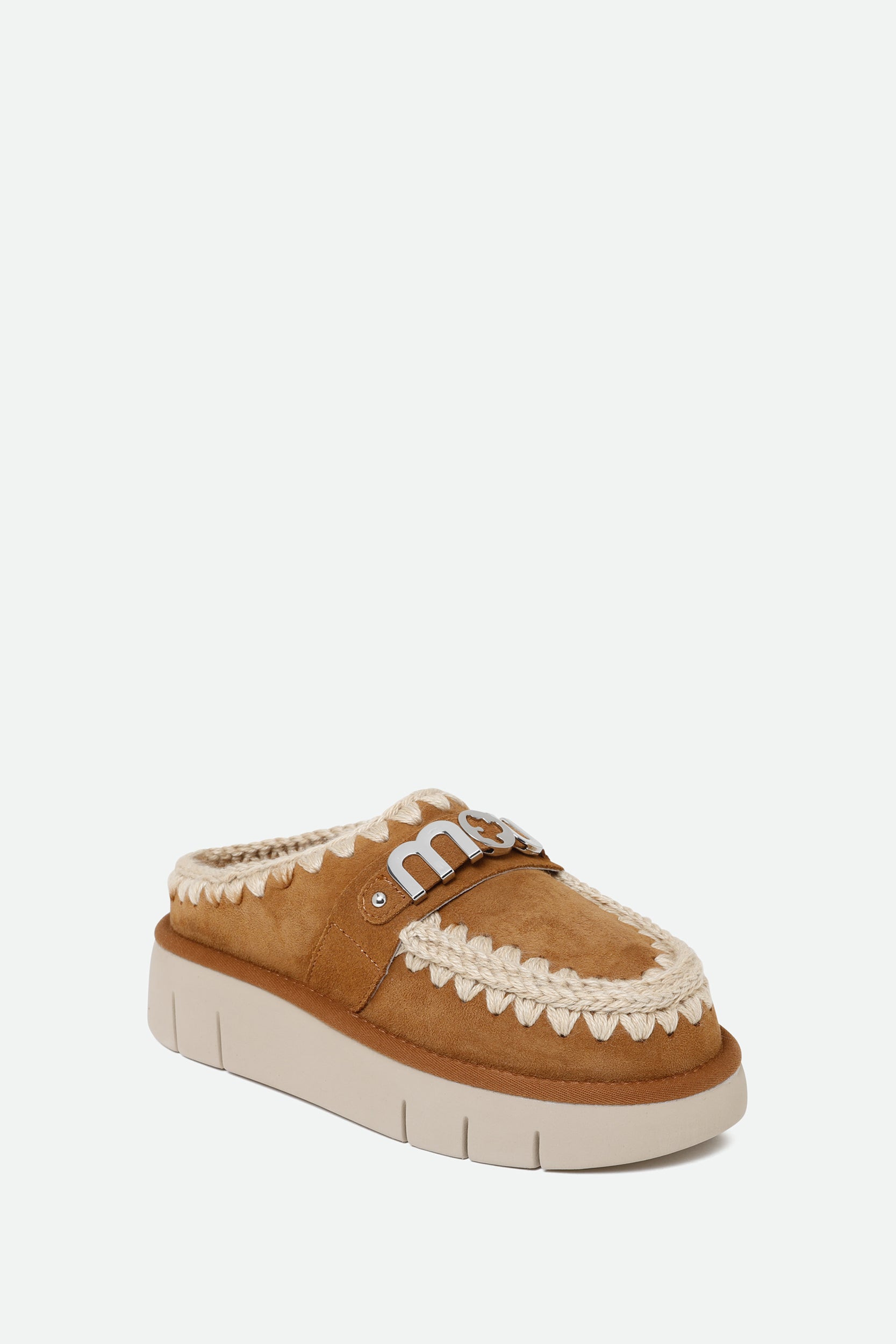 Mou Moccasin Bounce Clog Metal Logo Cognac