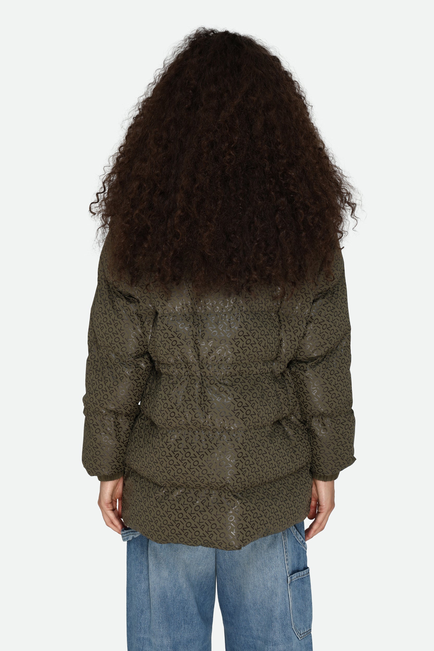 Pinko Green Down Jacket