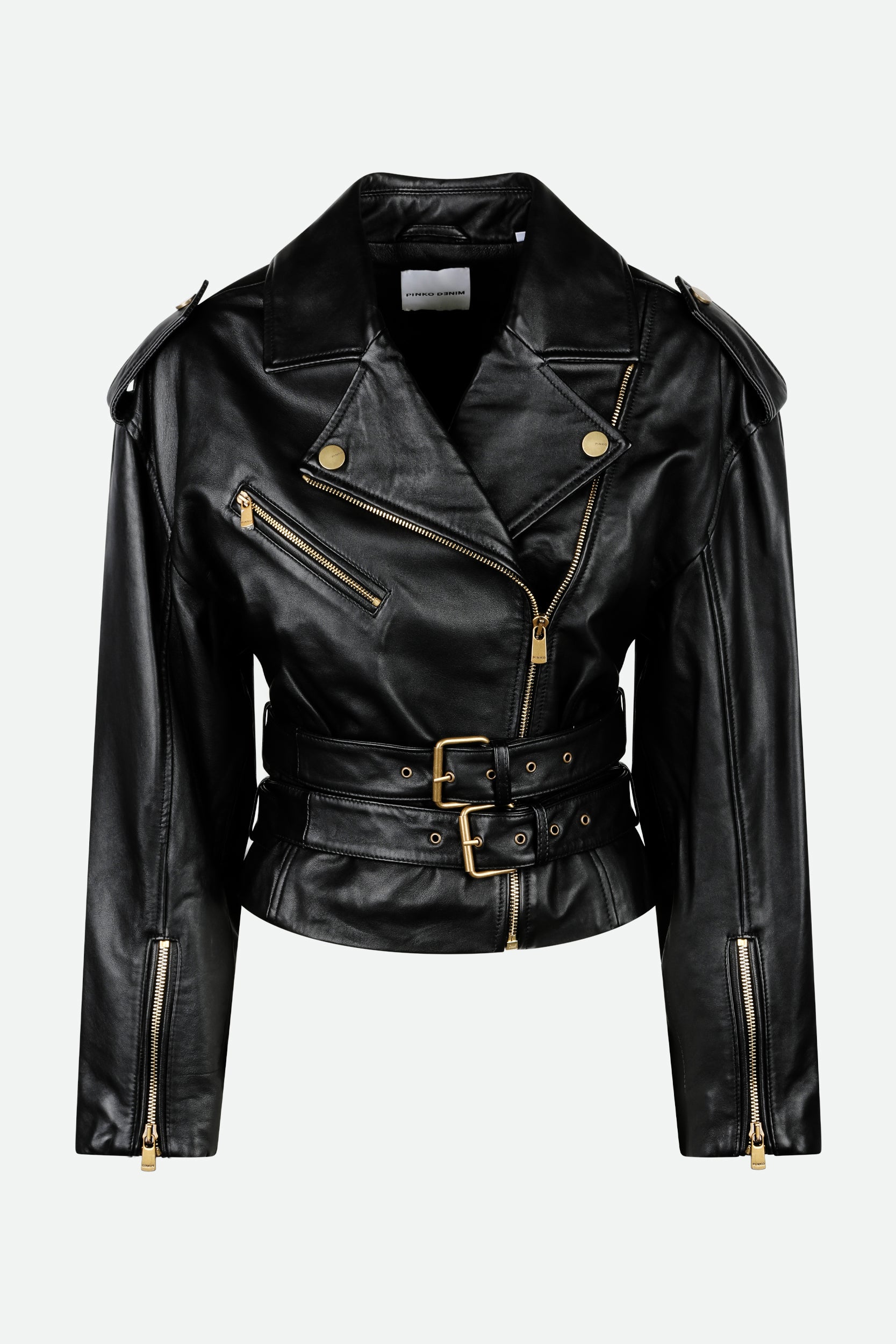 Pinko Black Leather Jacket