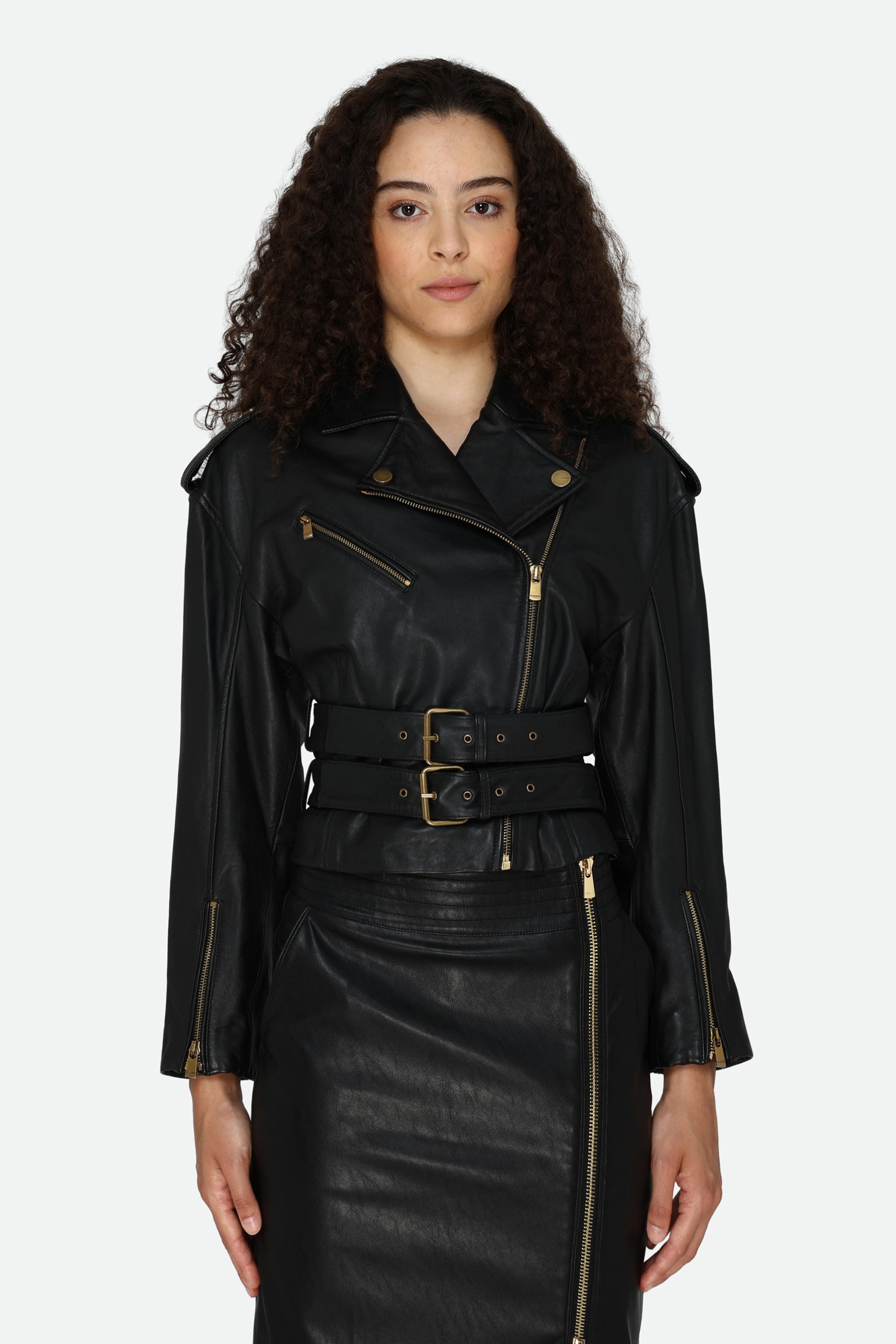 Pinko Black Leather Jacket