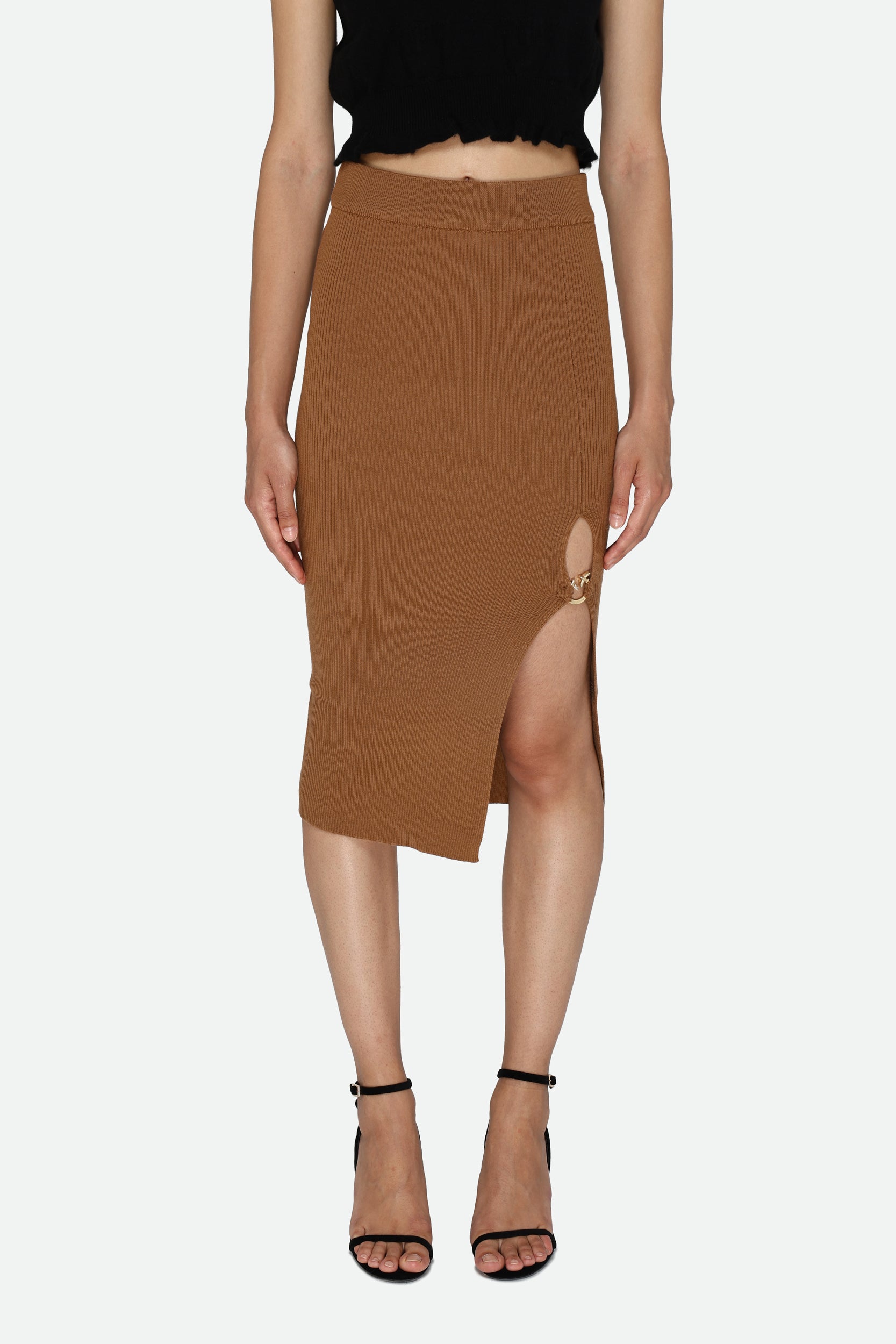 Pinko Brown Pencil Skirt