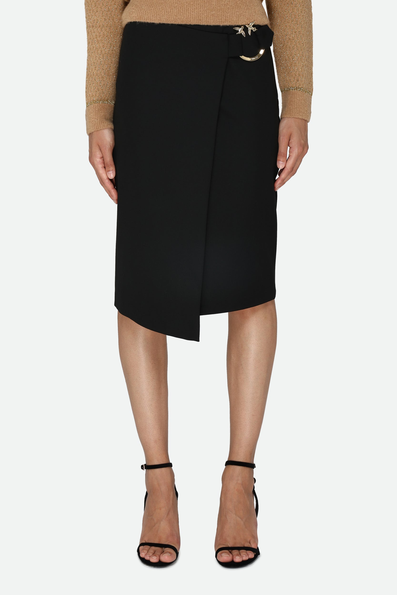 Pinko Black Midi Skirt