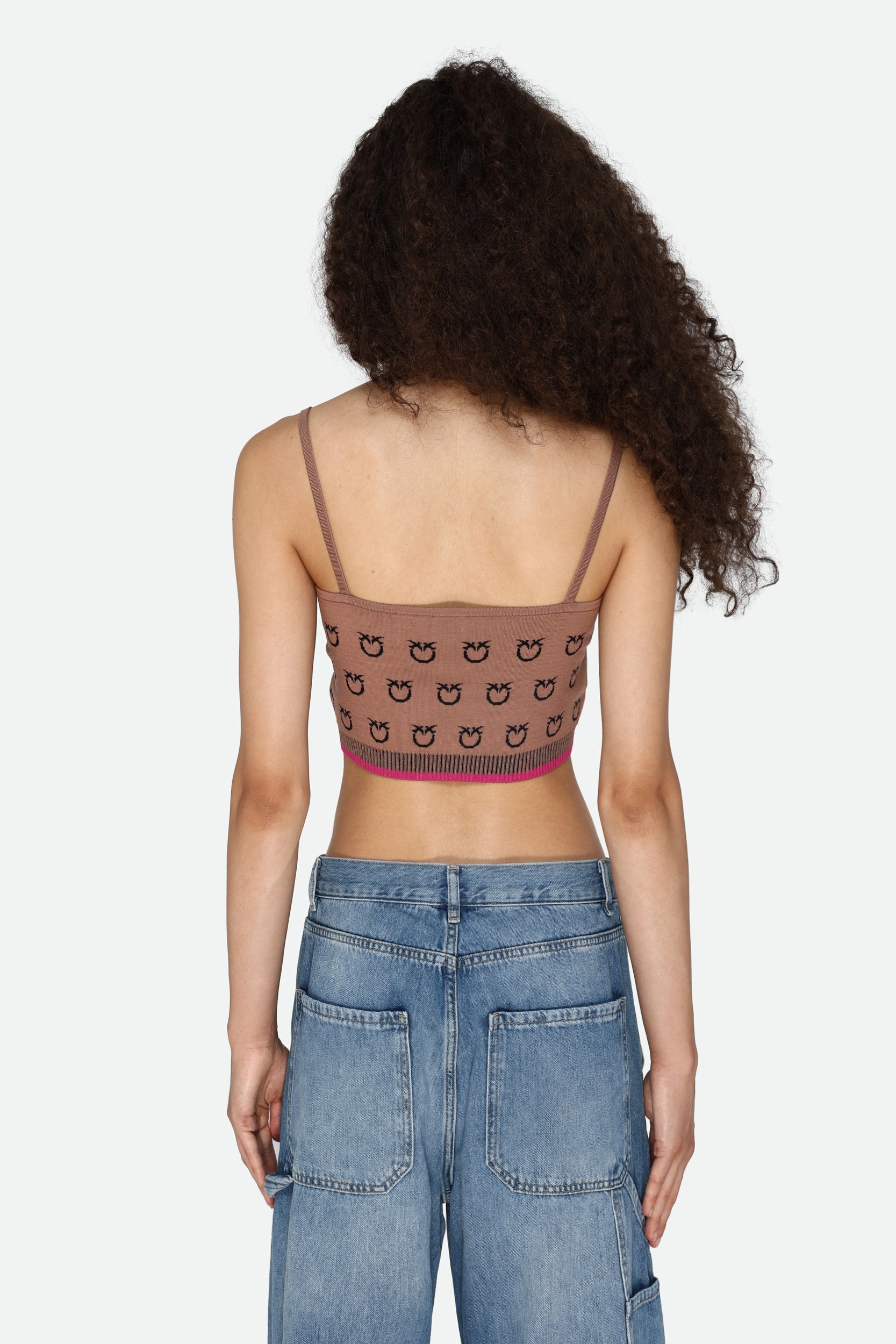 Pinko Brown Logo Top