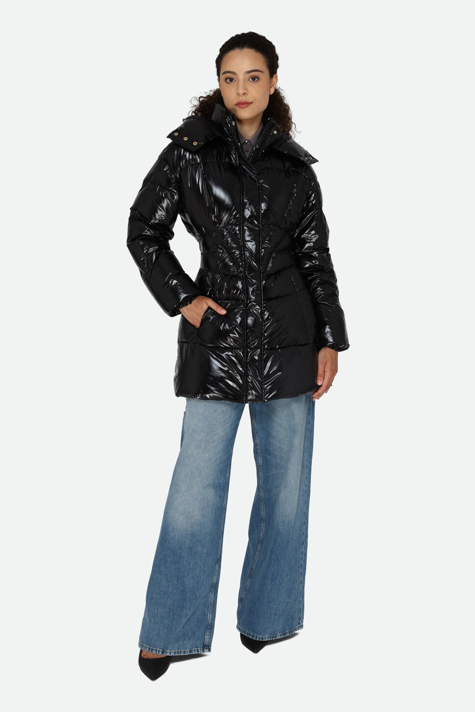 Pinko Black Down Jacket