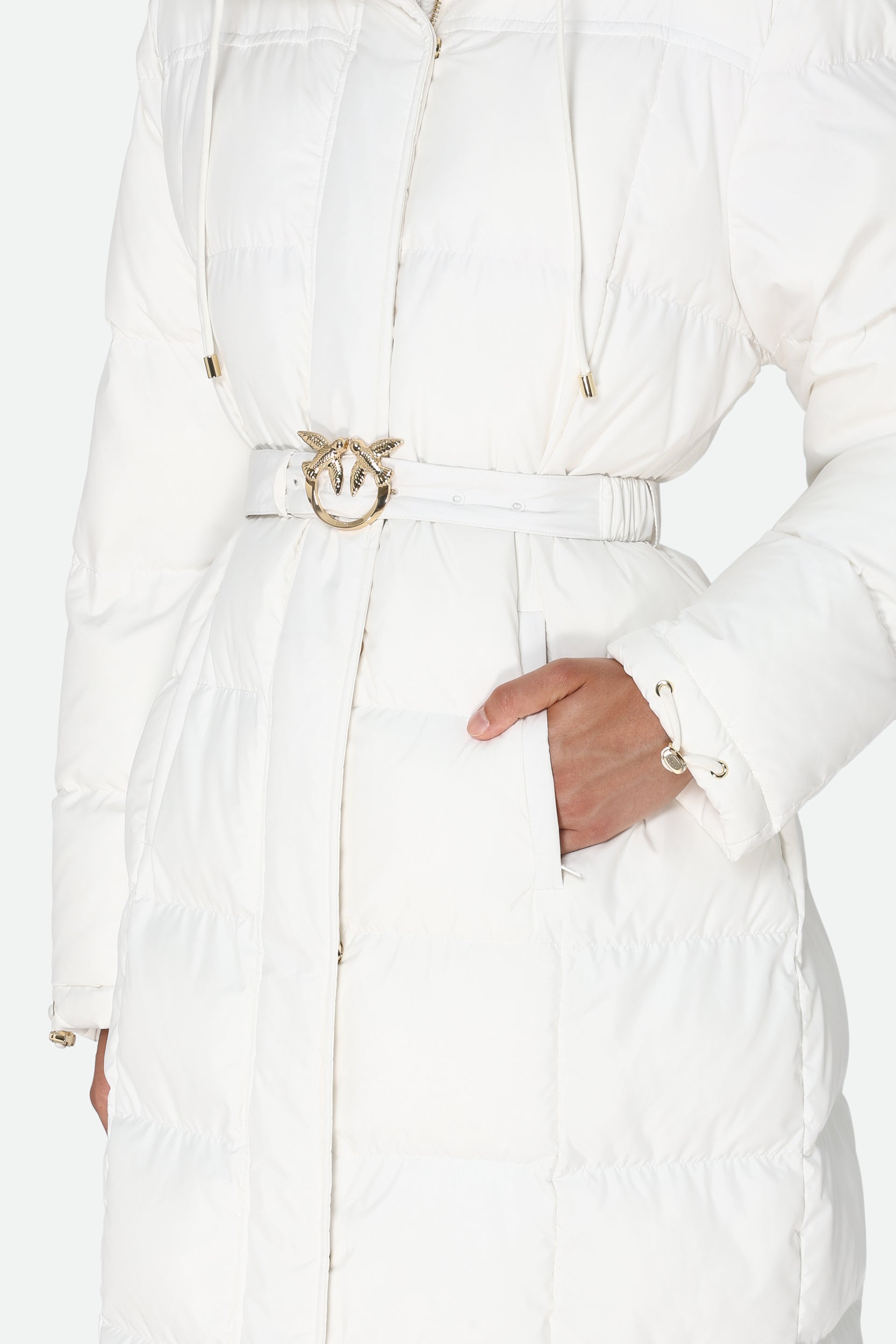 Pinko White Down Jacket