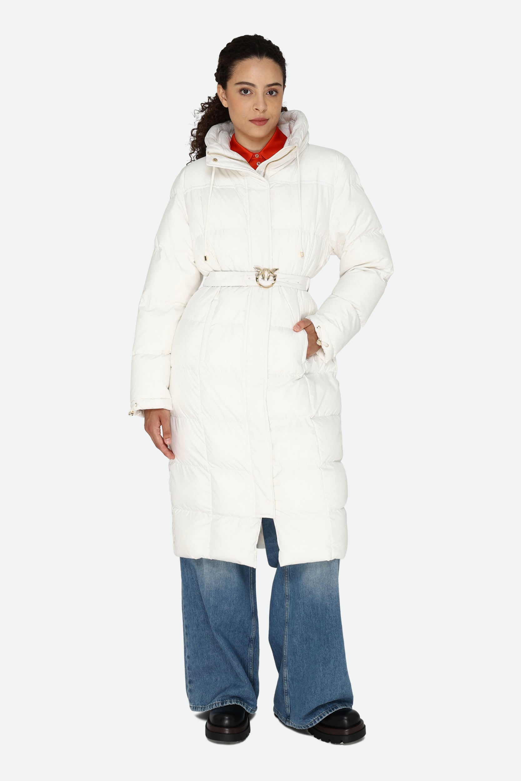 Pinko White Down Jacket