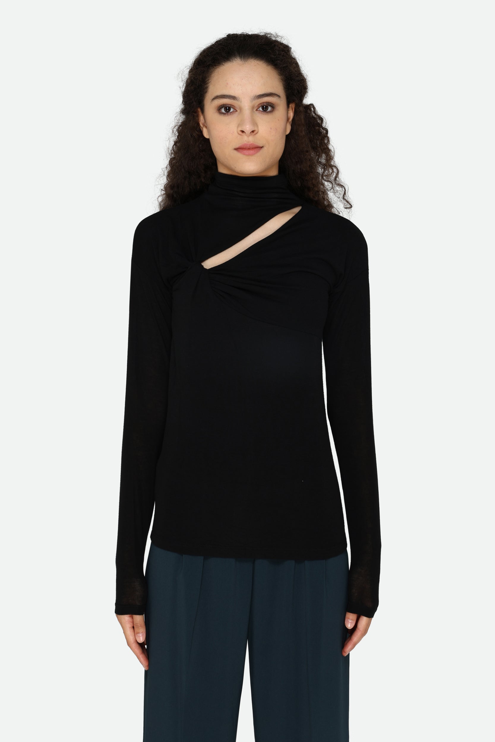 Pinko Black Turtleneck Sweater