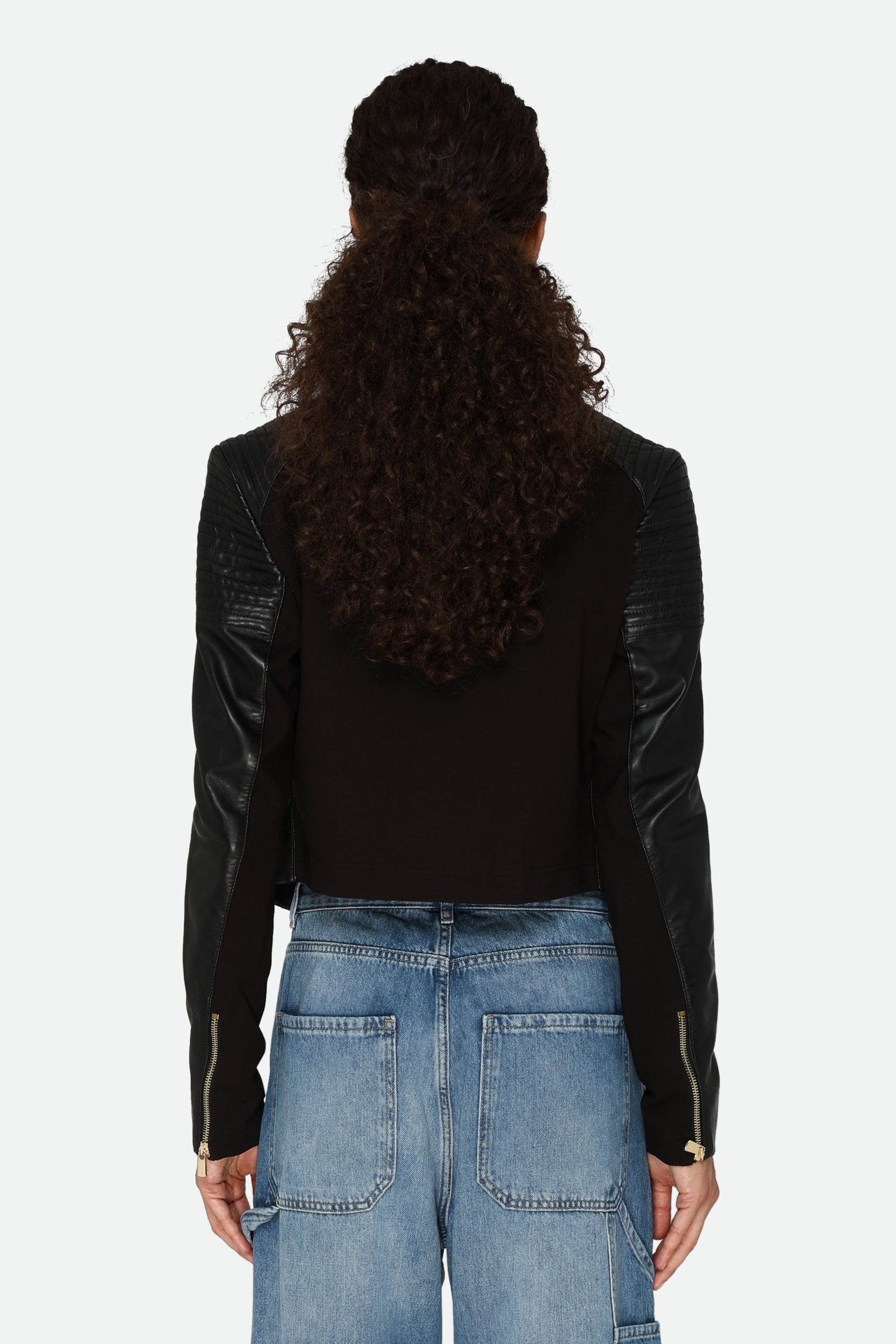 Pinko Leather Jacket Black