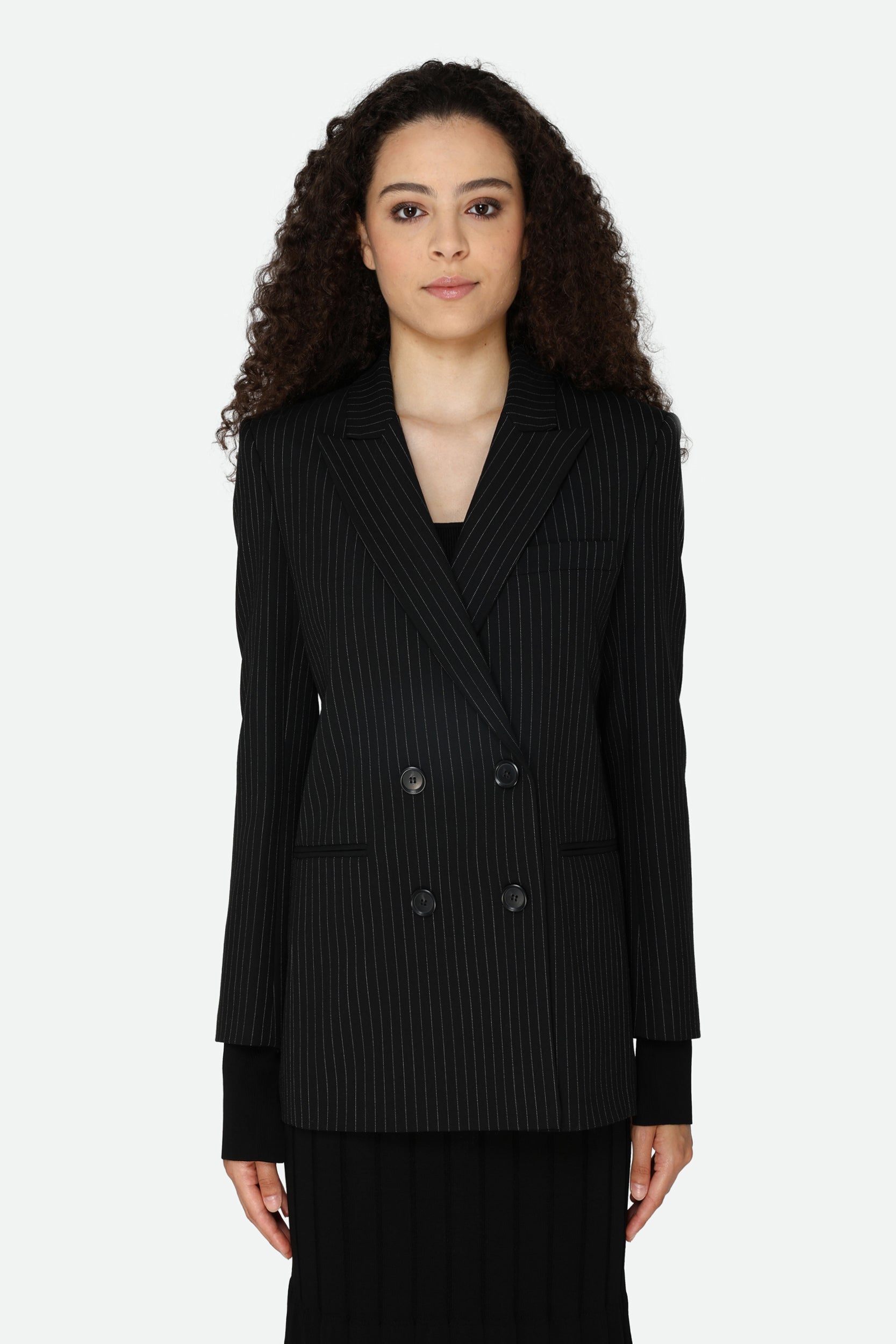 Pinko Black Pinstripe Blazer