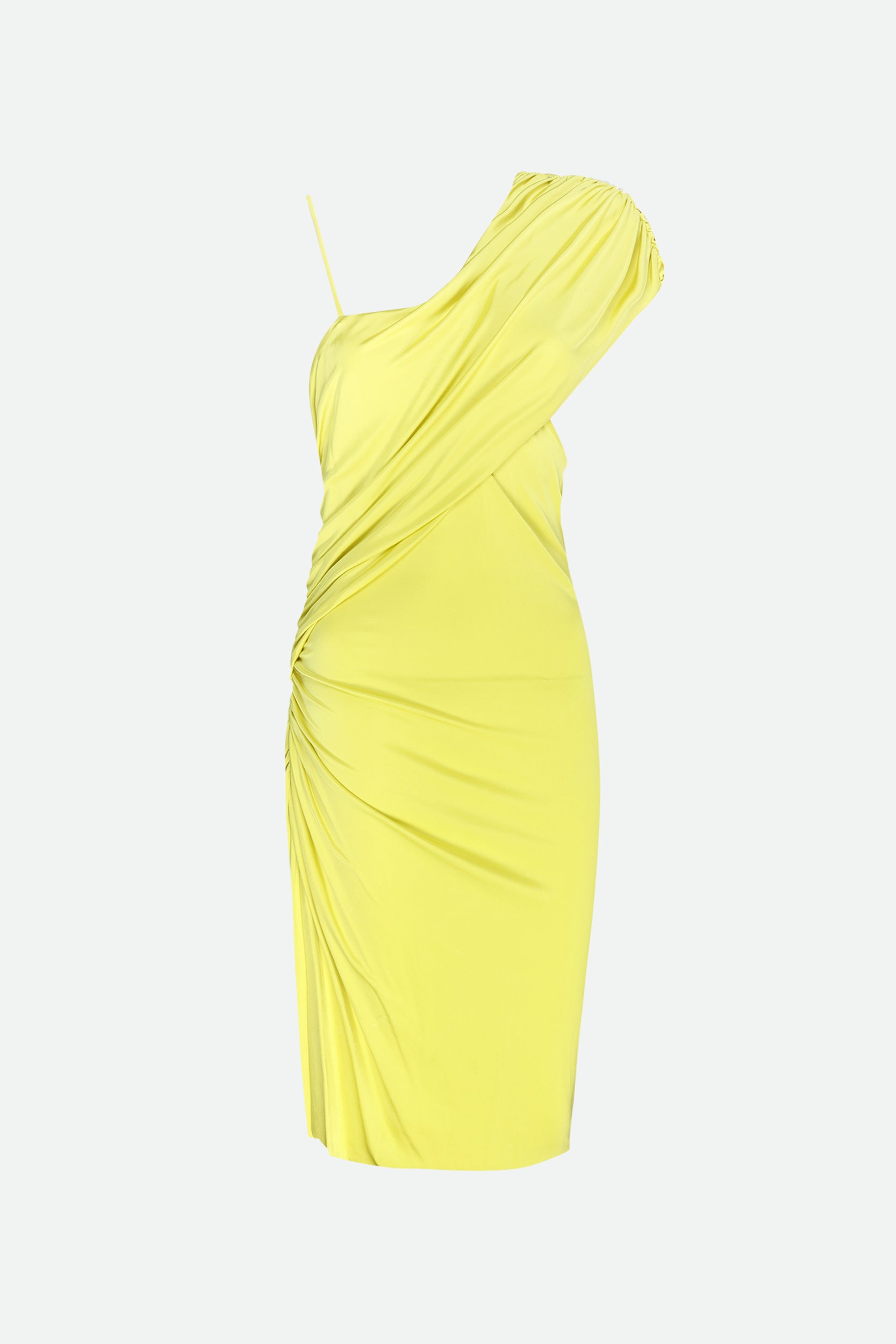 Circus Hotel Abito Mini One-Shoulder Yellow