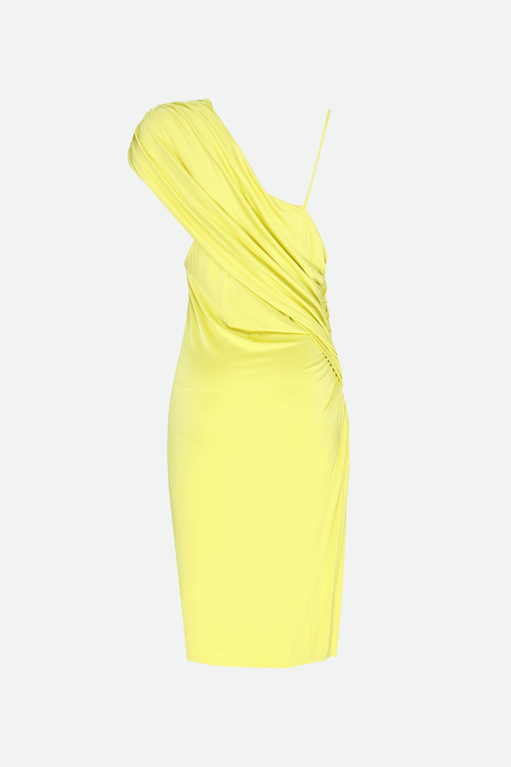 Circus Hotel Abito Mini One-Shoulder Yellow