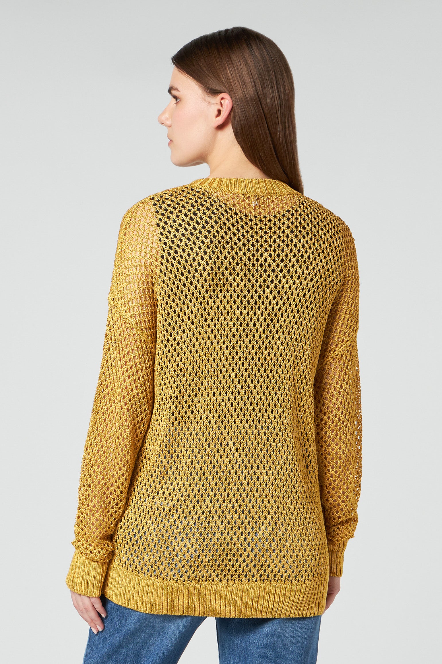 Gold deals mesh sweater