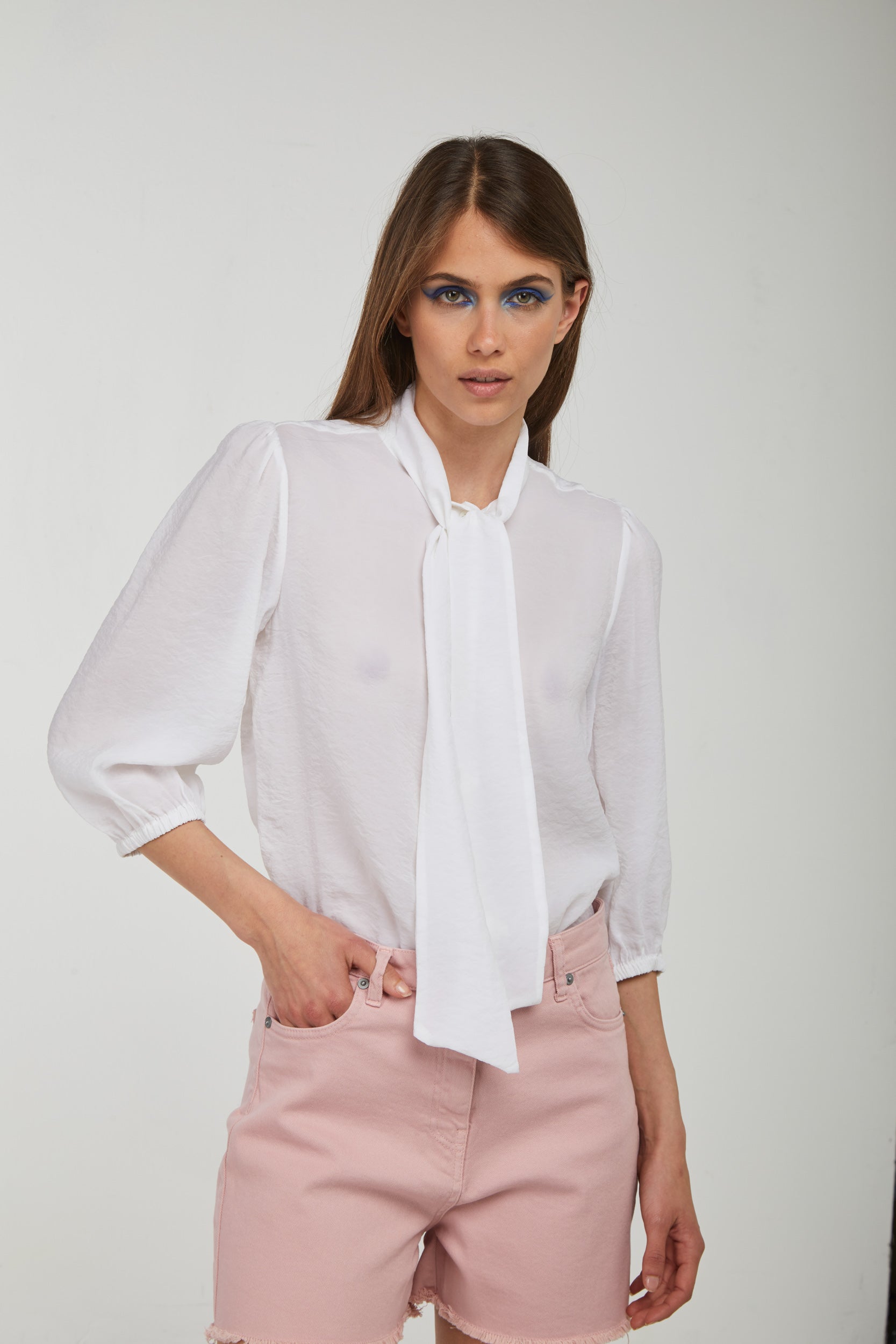 Camicia hot sale bianca fiocco